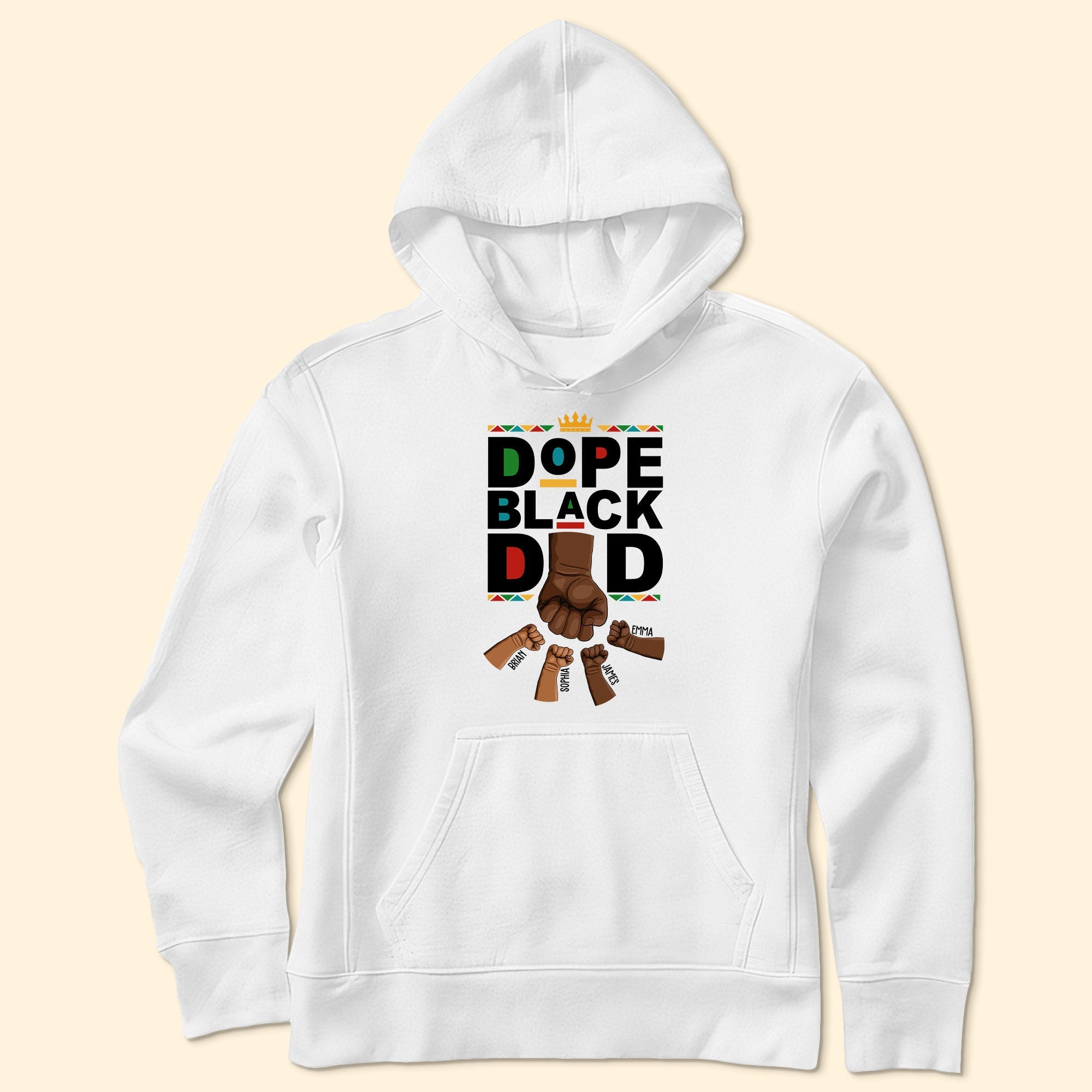 Dope Black Dad Fist Bump - Personalized Shirt