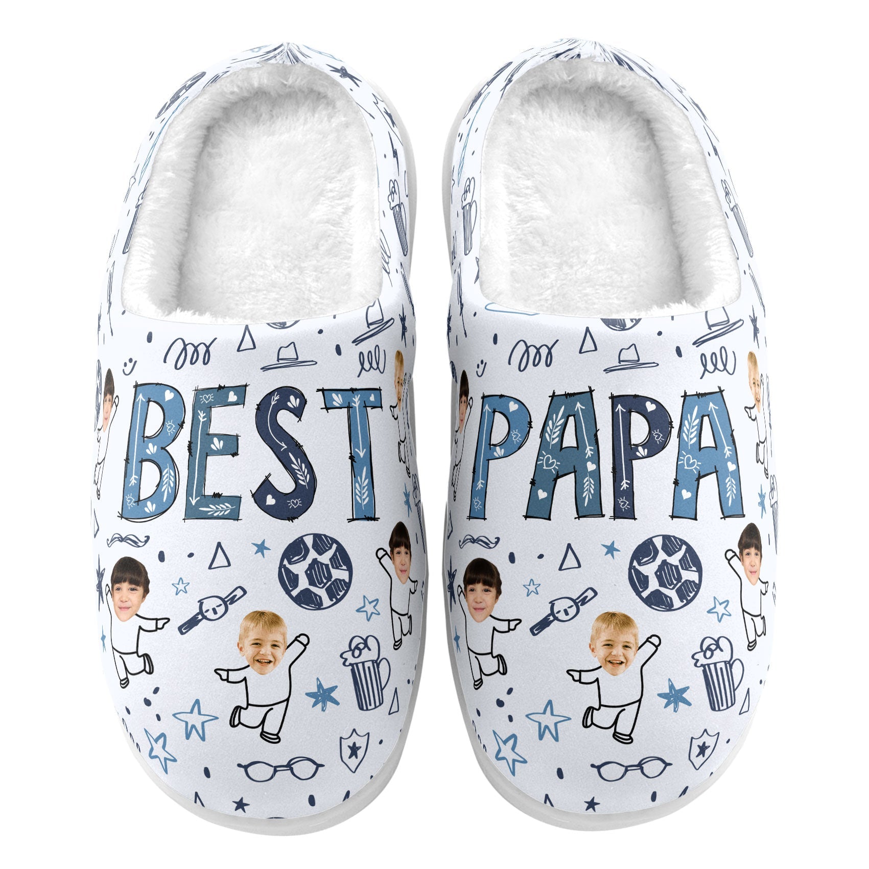 Best Dad - Personalized Photo Slippers