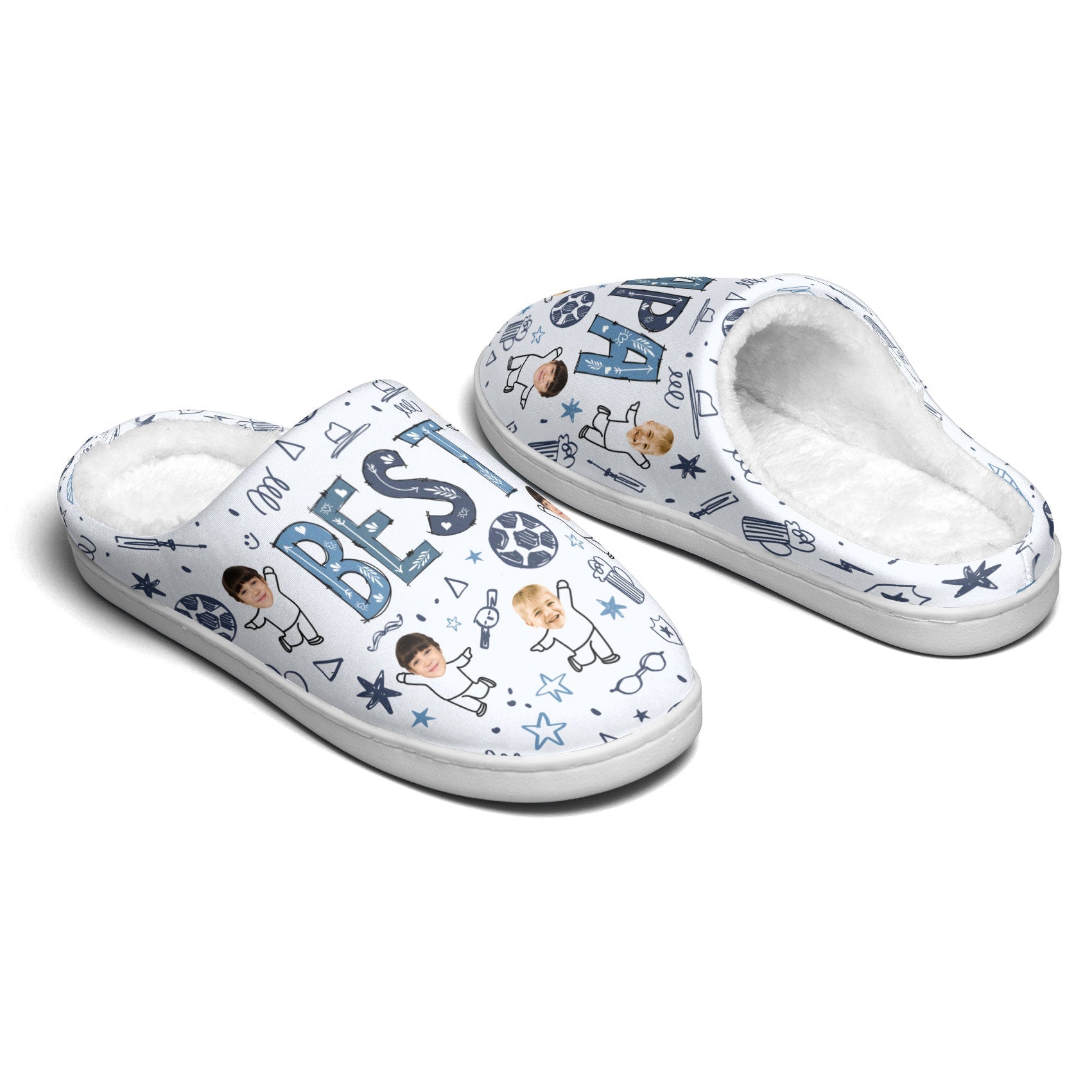 Best Dad - Personalized Photo Slippers