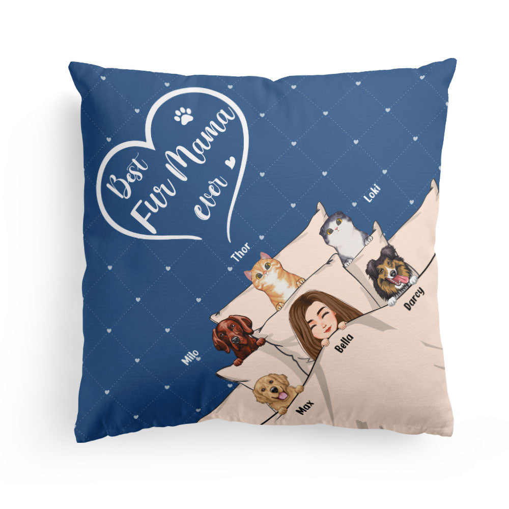 Best Fur Mama Ever - Personalized Pillow (Insert Included)