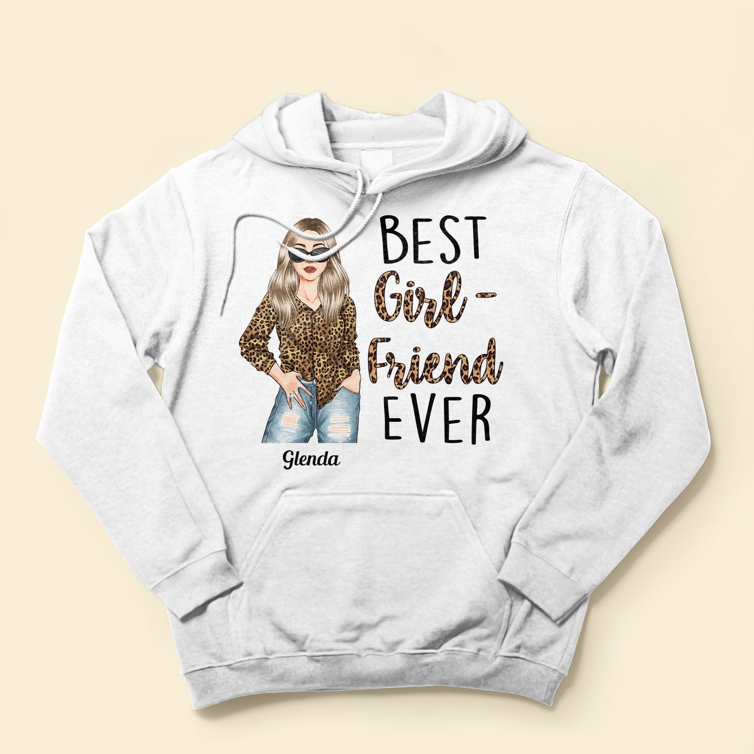 Best Girlfriend Ever - Personalized Shirt - Birthday, Anniversary, Valentine's Gift For Girlfriend, Lover, Honey - Leopard Woman