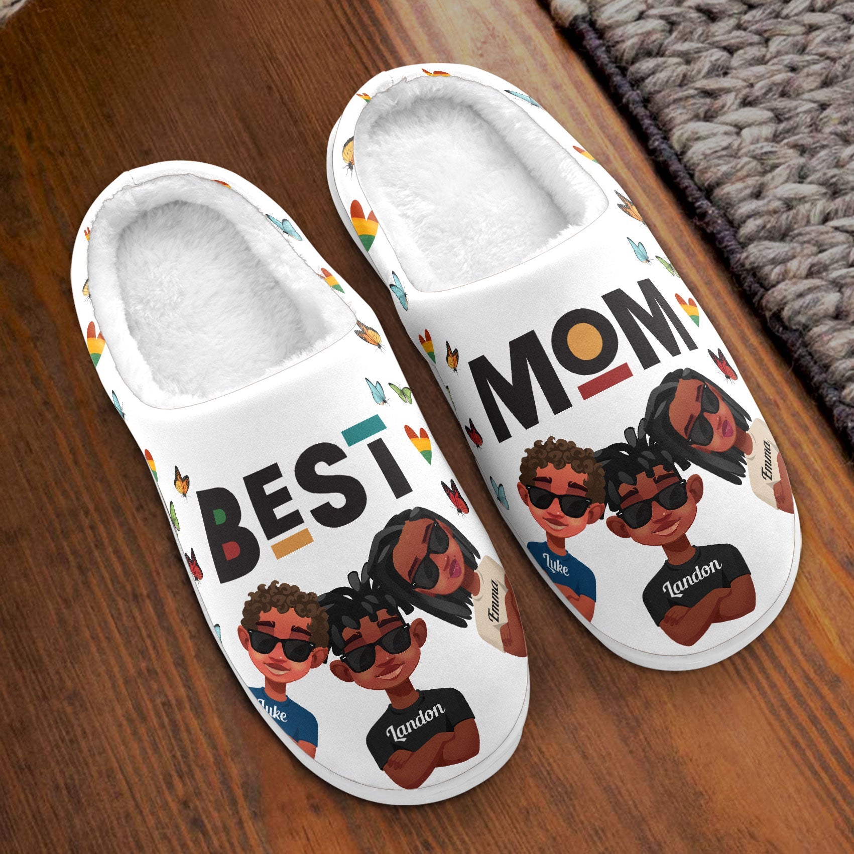 Best Mom Cartoon Version - Personalized Slippers