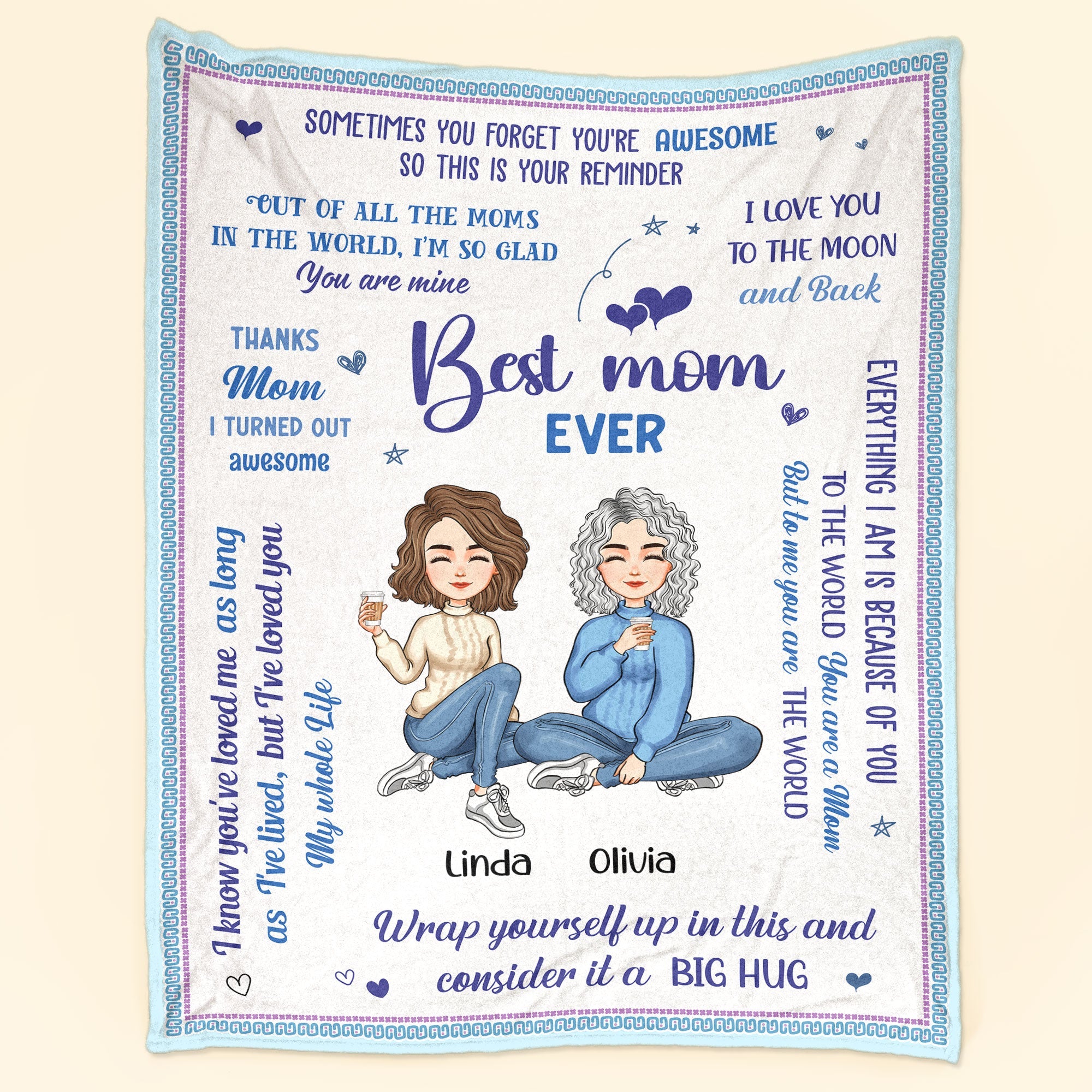 Best Mom Ever - Personalized Blanket