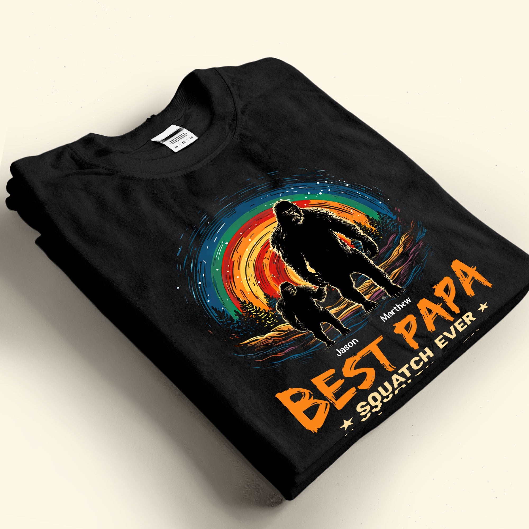 Best Papa Squatch Ever Bigfoot - Personalized Shirt