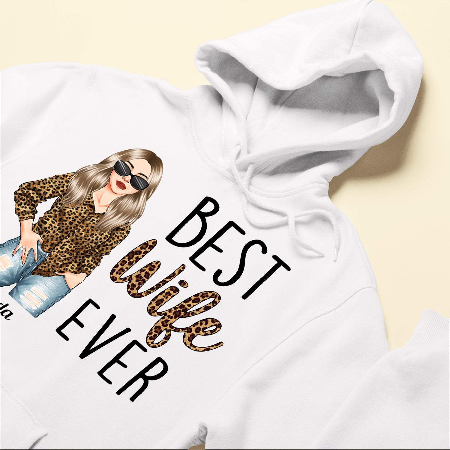 Best Wife Ever - Personalized Shirt - Birthday, Anniversary, Valentine's Gift For Wife, Wifey, Honey, Lover - Leopard Woman