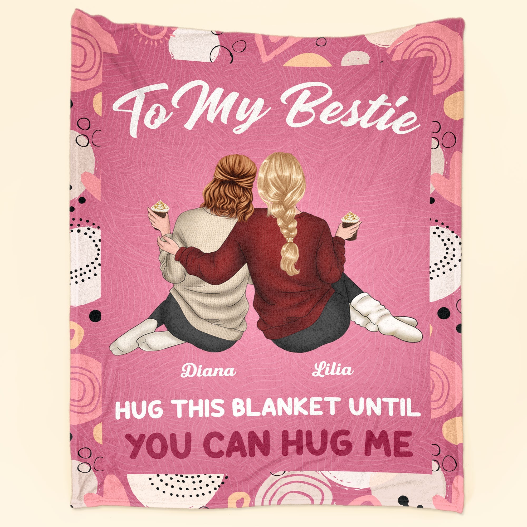 Bestie Hug This Blanket Until You Can Hug Me - Personalized Blanket