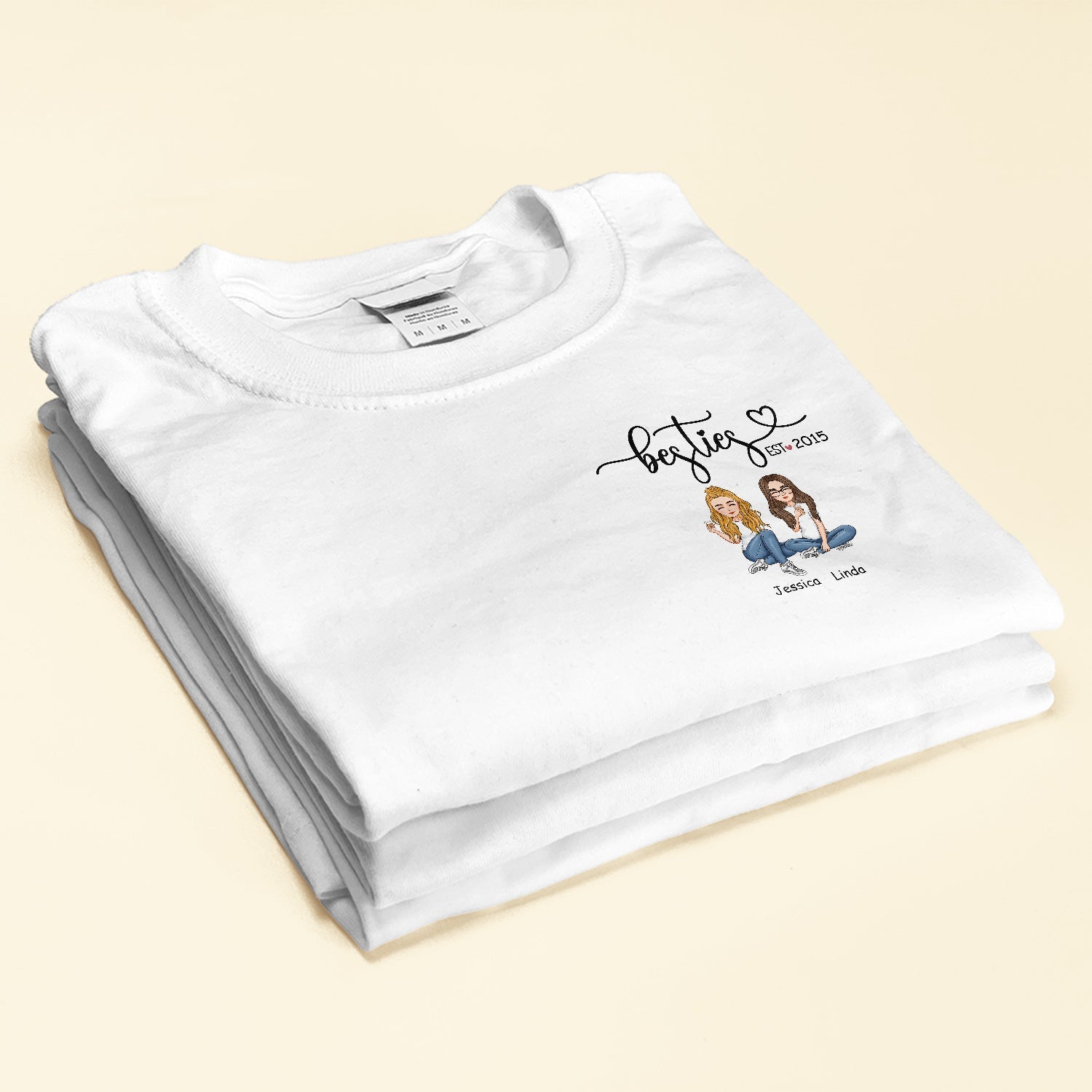 Besties Est Sisters Est Friends Forever - Personalized Shirt