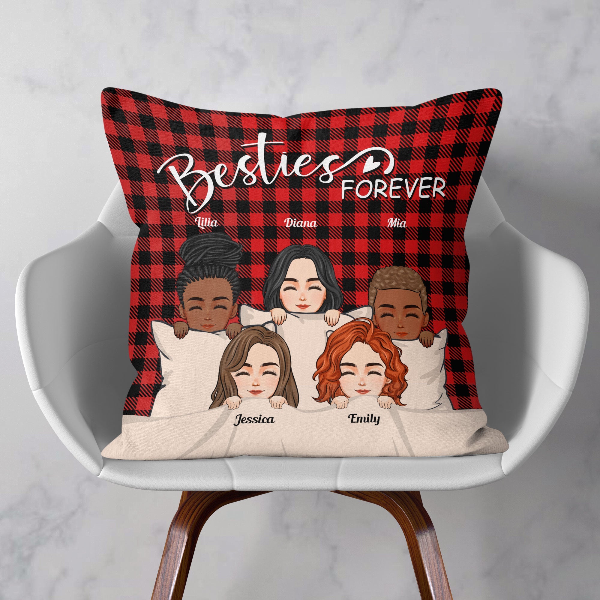 Besties Forever  - Personalized Pillow