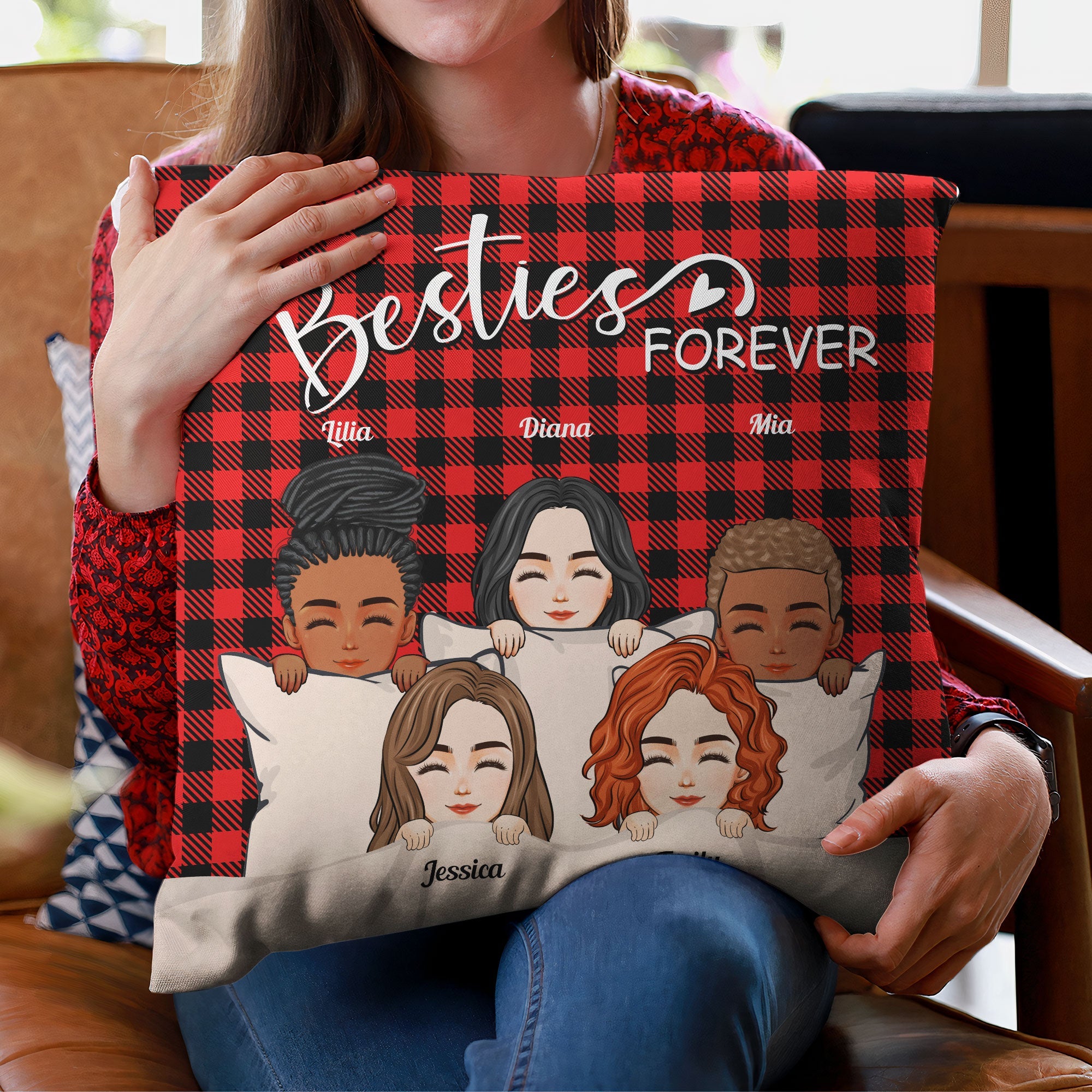 Besties Forever  - Personalized Pillow