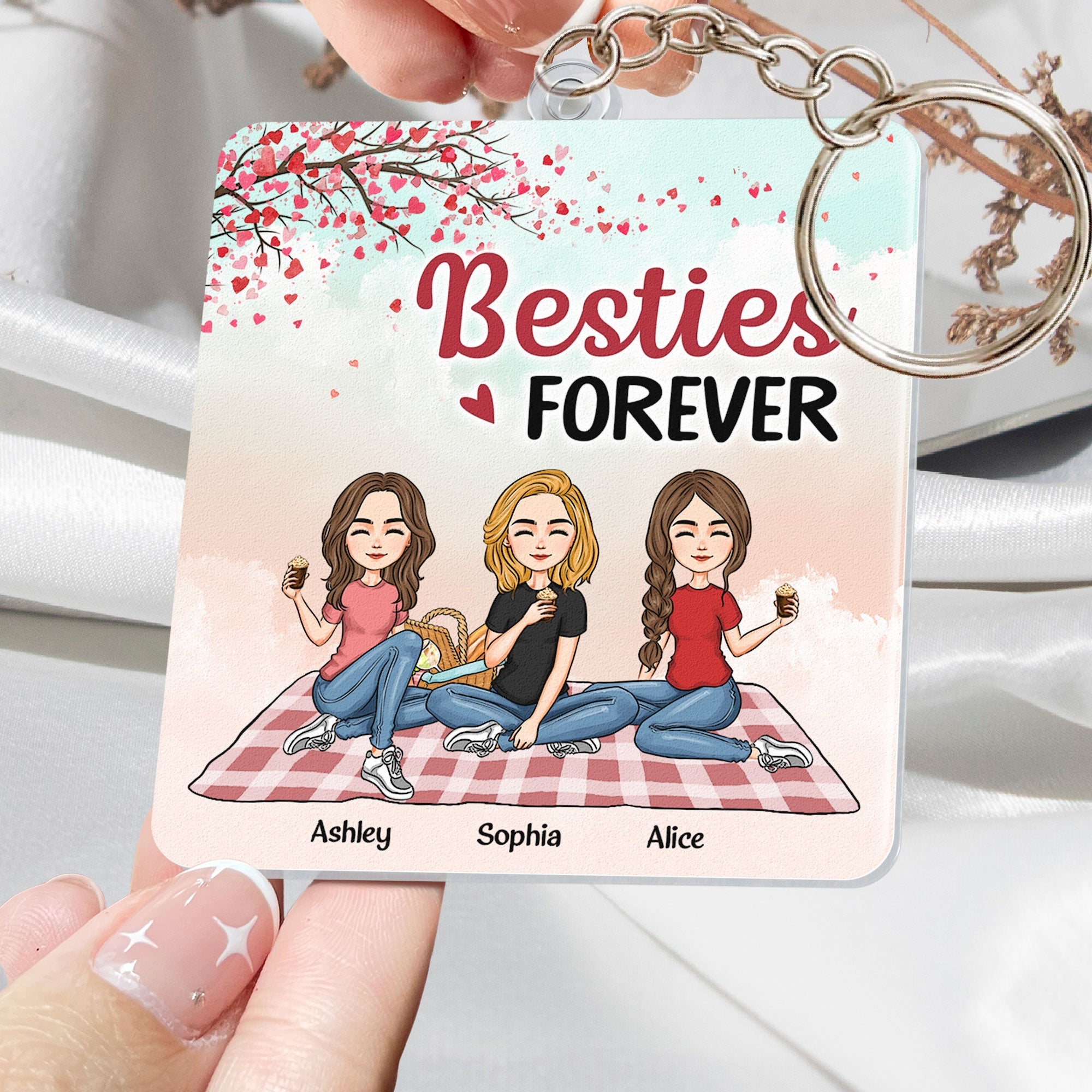 Besties Forever 2 - Personalized Acrylic Keychain