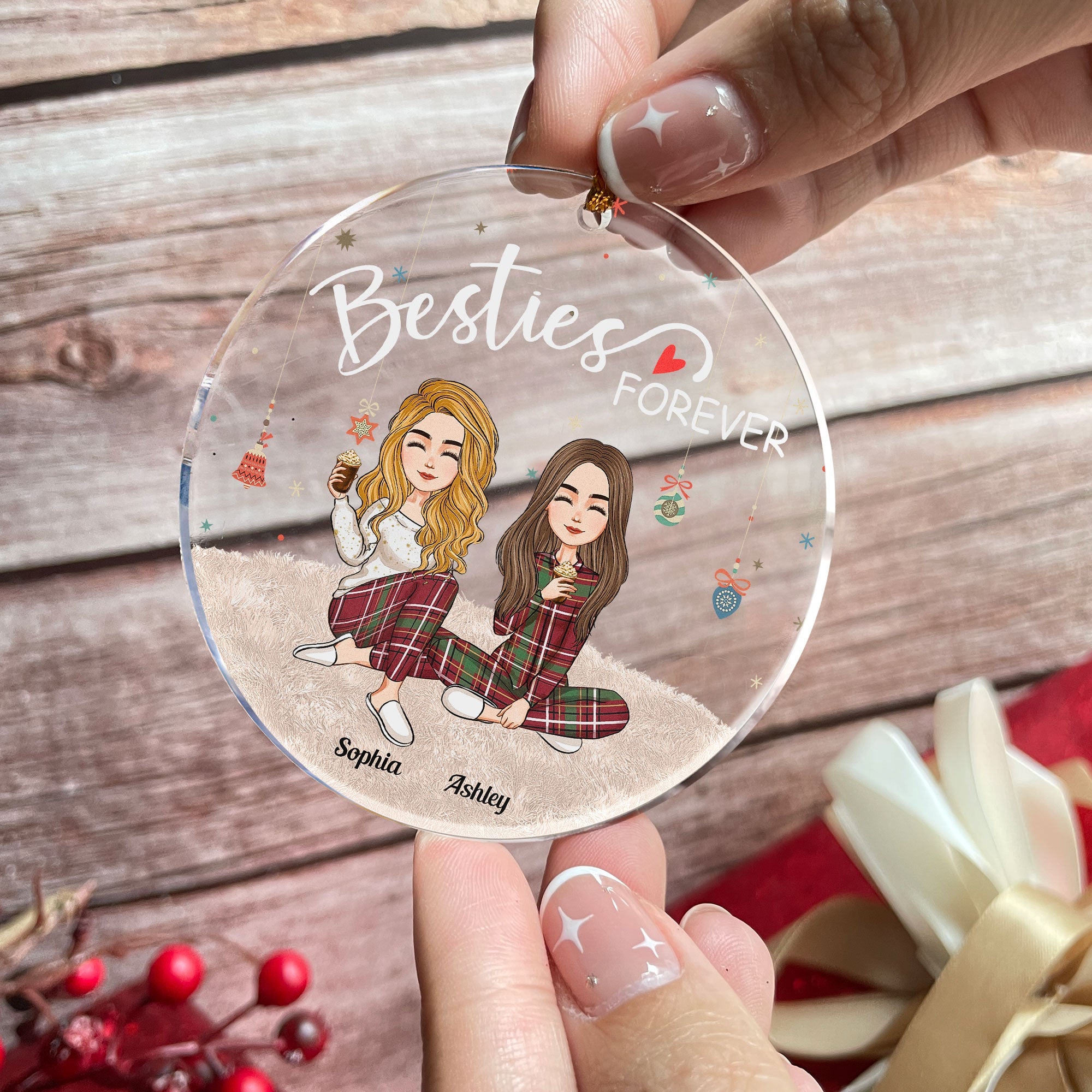 Besties Forever - Personalized Friends Ornament