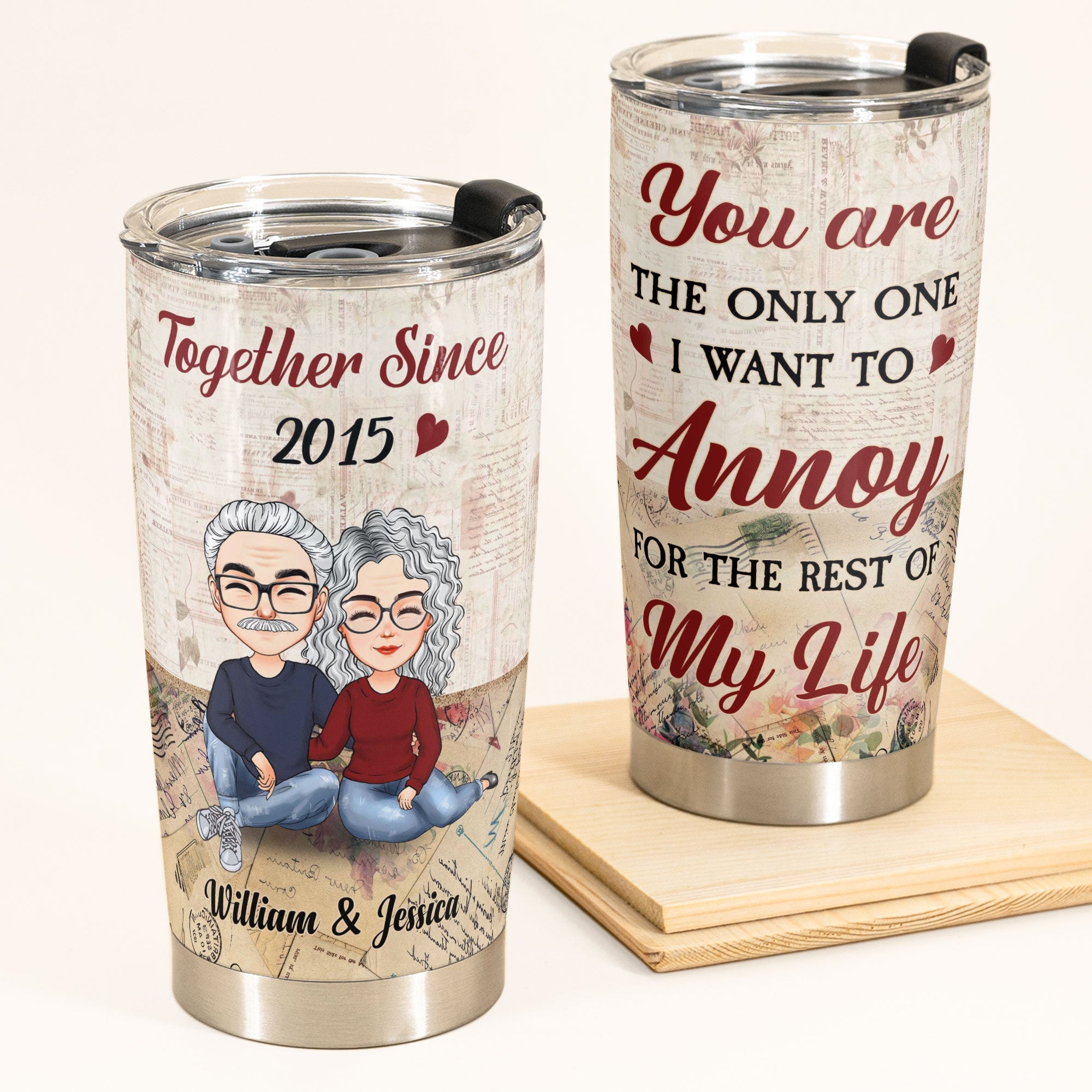 I Love Annoying You - Personalized Tumbler Cup - Christmas Gift For Couple, Husband, Wife