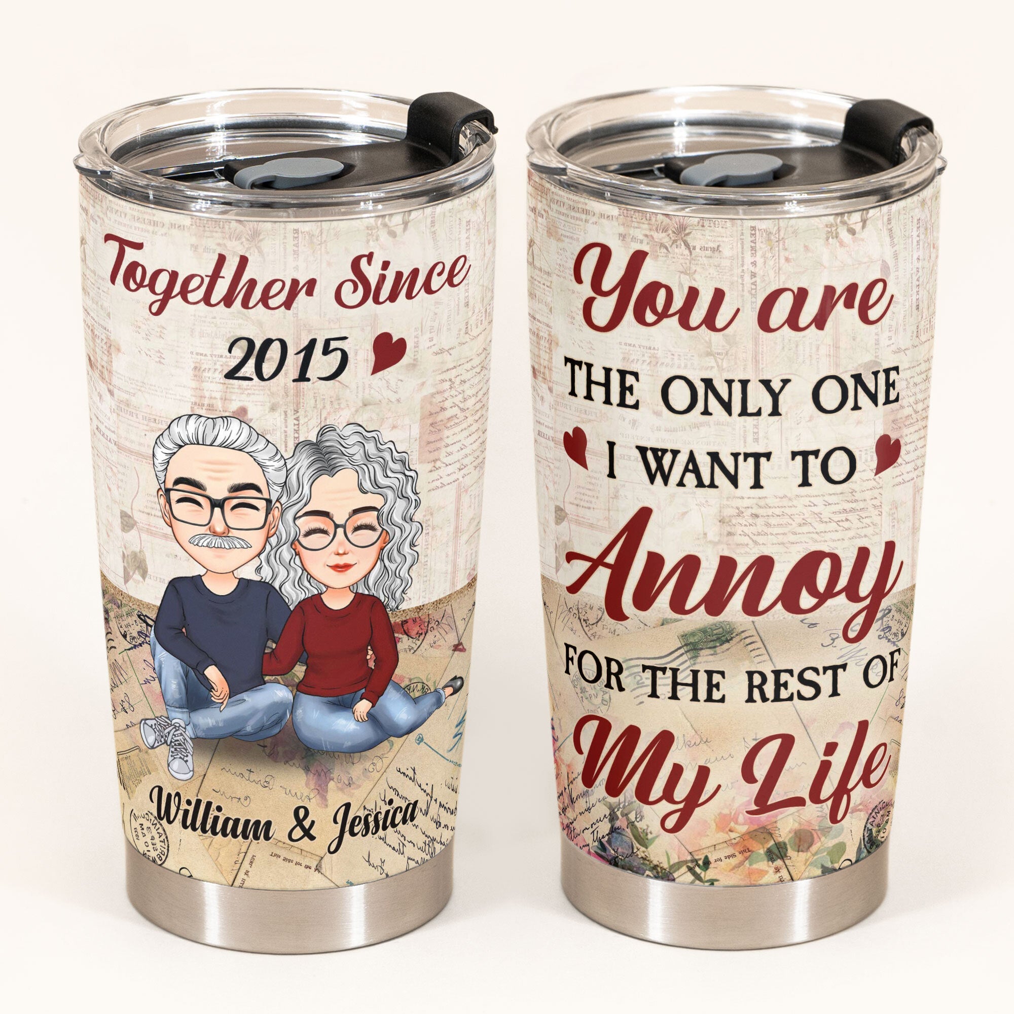 I Love Annoying You - Personalized Tumbler Cup - Christmas Gift For Couple, Husband, Wife