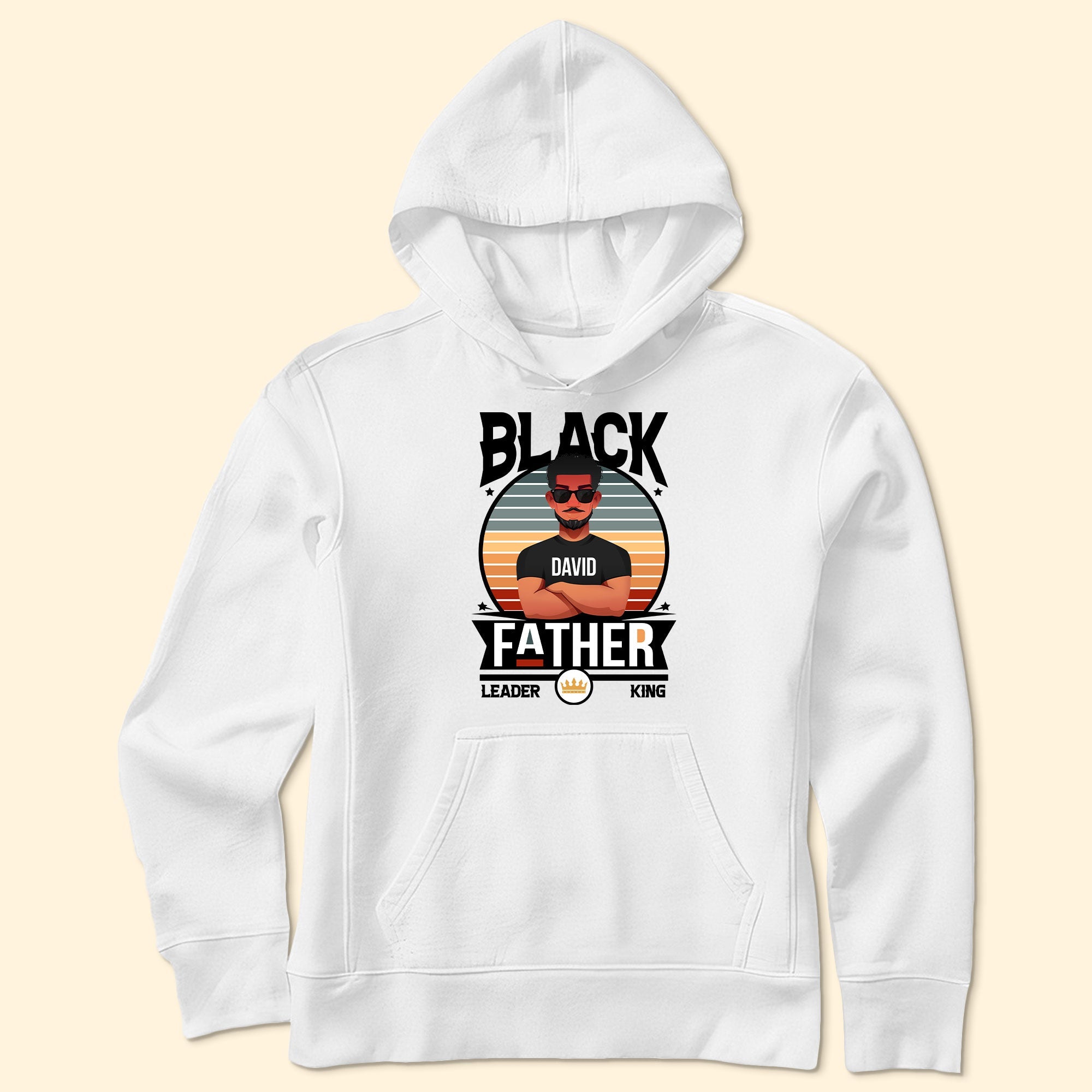 Black Father Black King - Personalized Photo Shirt