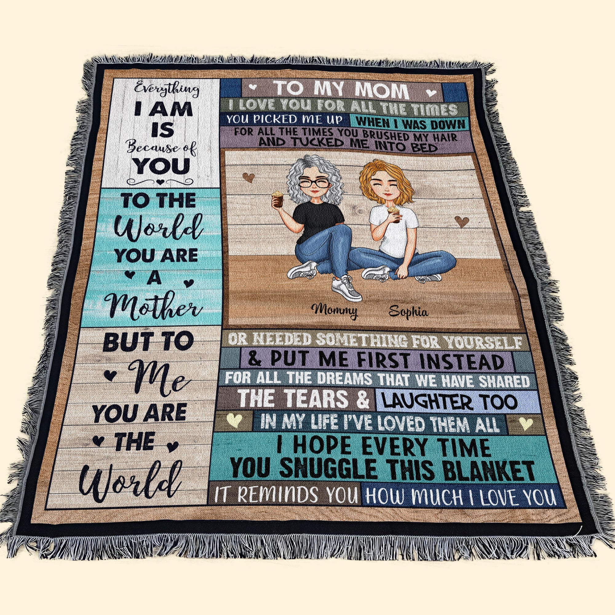 Blanket Reminds You How Much I Love You - Personalized Woven Blanket