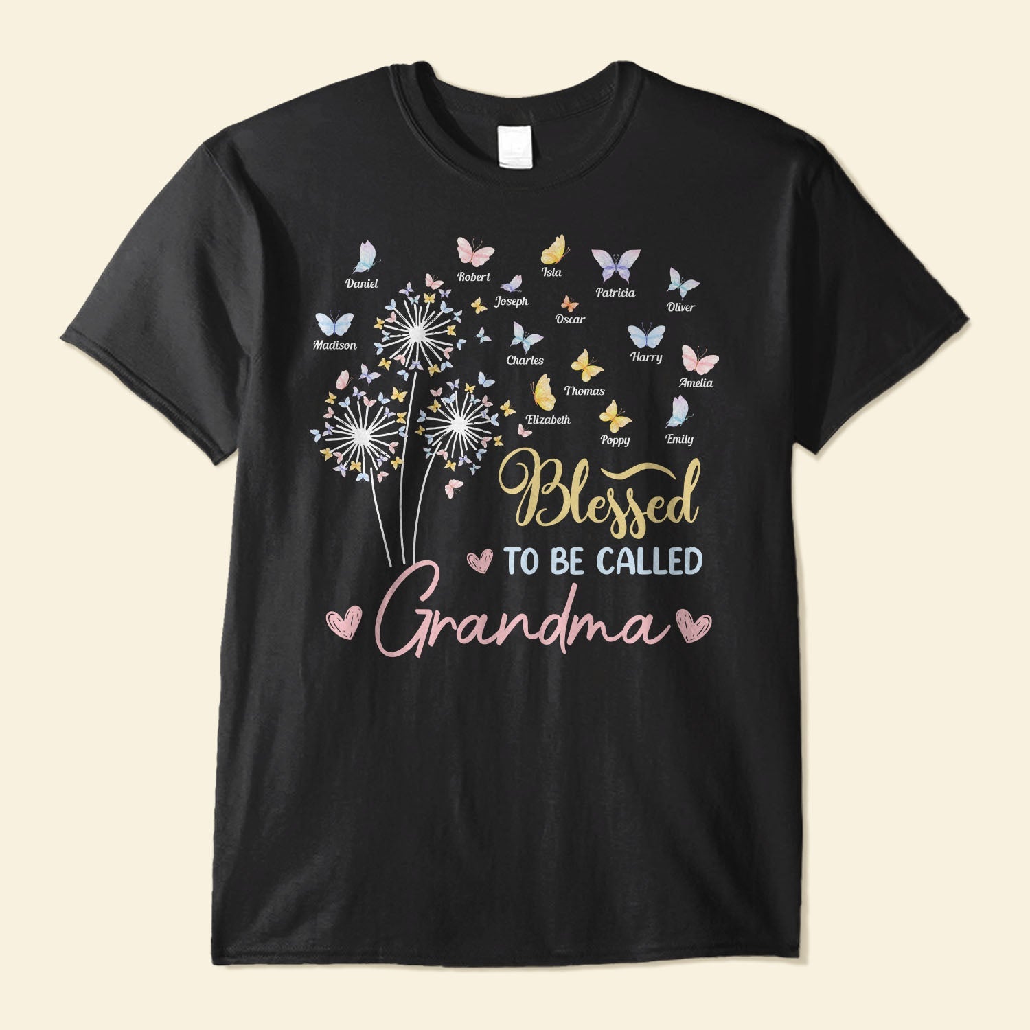 Blessed To Be Called Grandma - Personalized Shirt - Birthday, Grandparents' Day Gift For Grandma, Nana, Gigi, Glamma