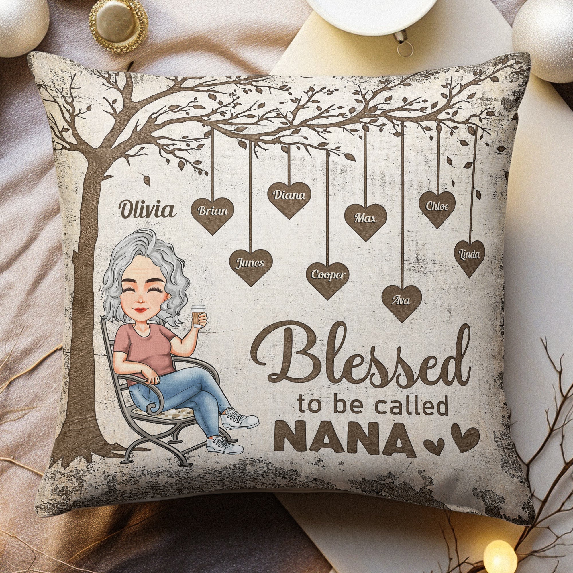 Blessed To Be Called Nana - Personalized Pillow (Insert Included)