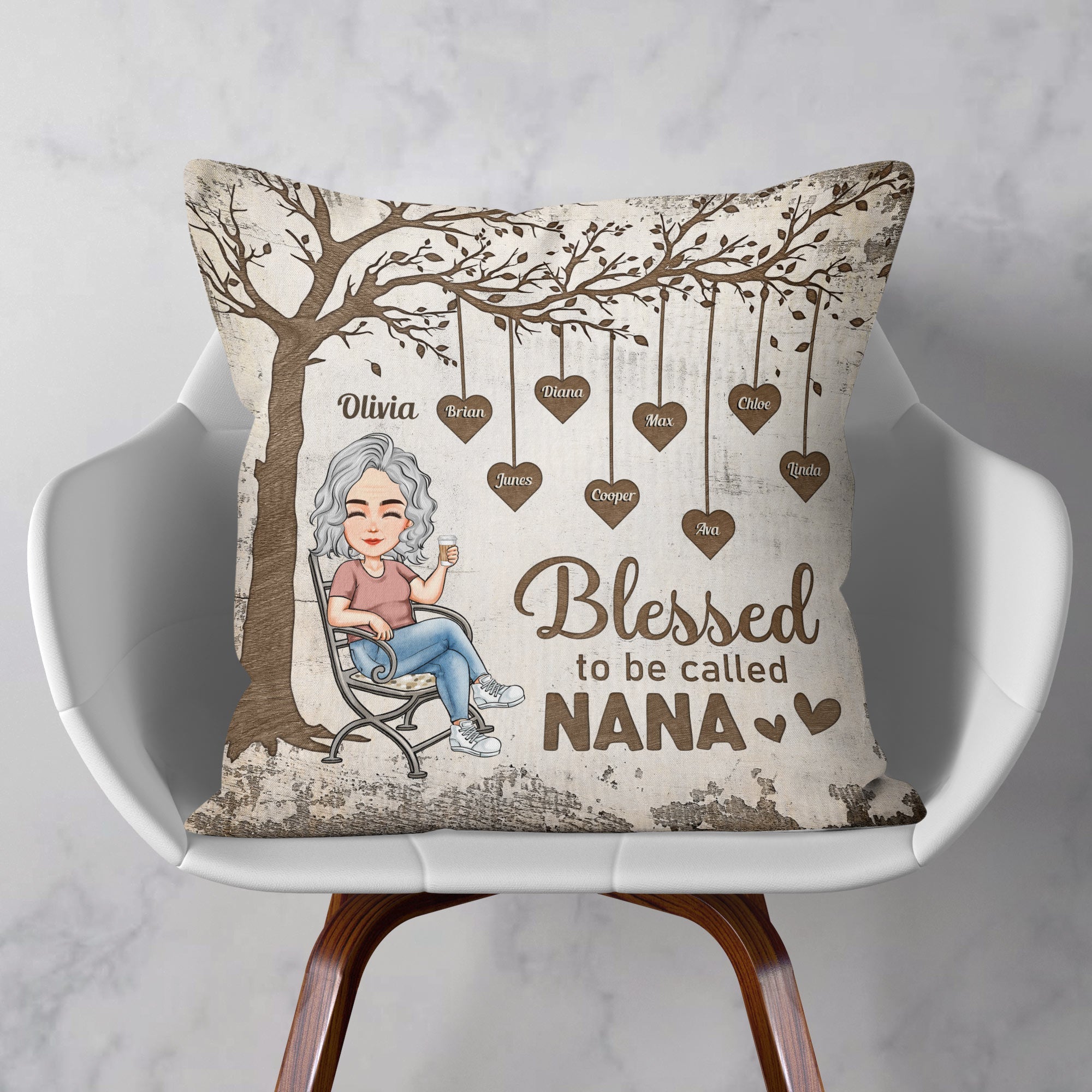 Blessed To Be Called Nana - Personalized Pillow (Insert Included)