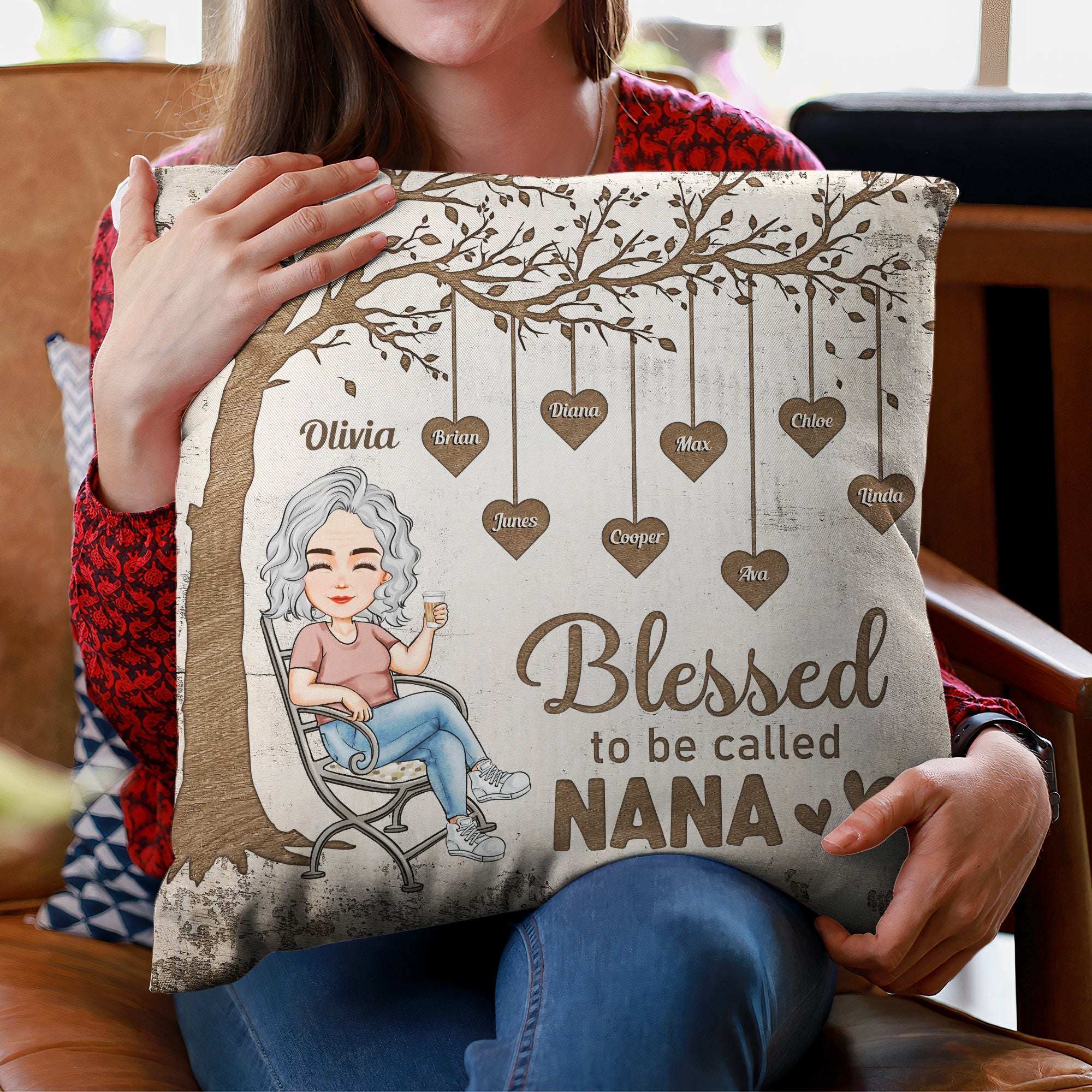 Blessed To Be Called Nana - Personalized Pillow (Insert Included)