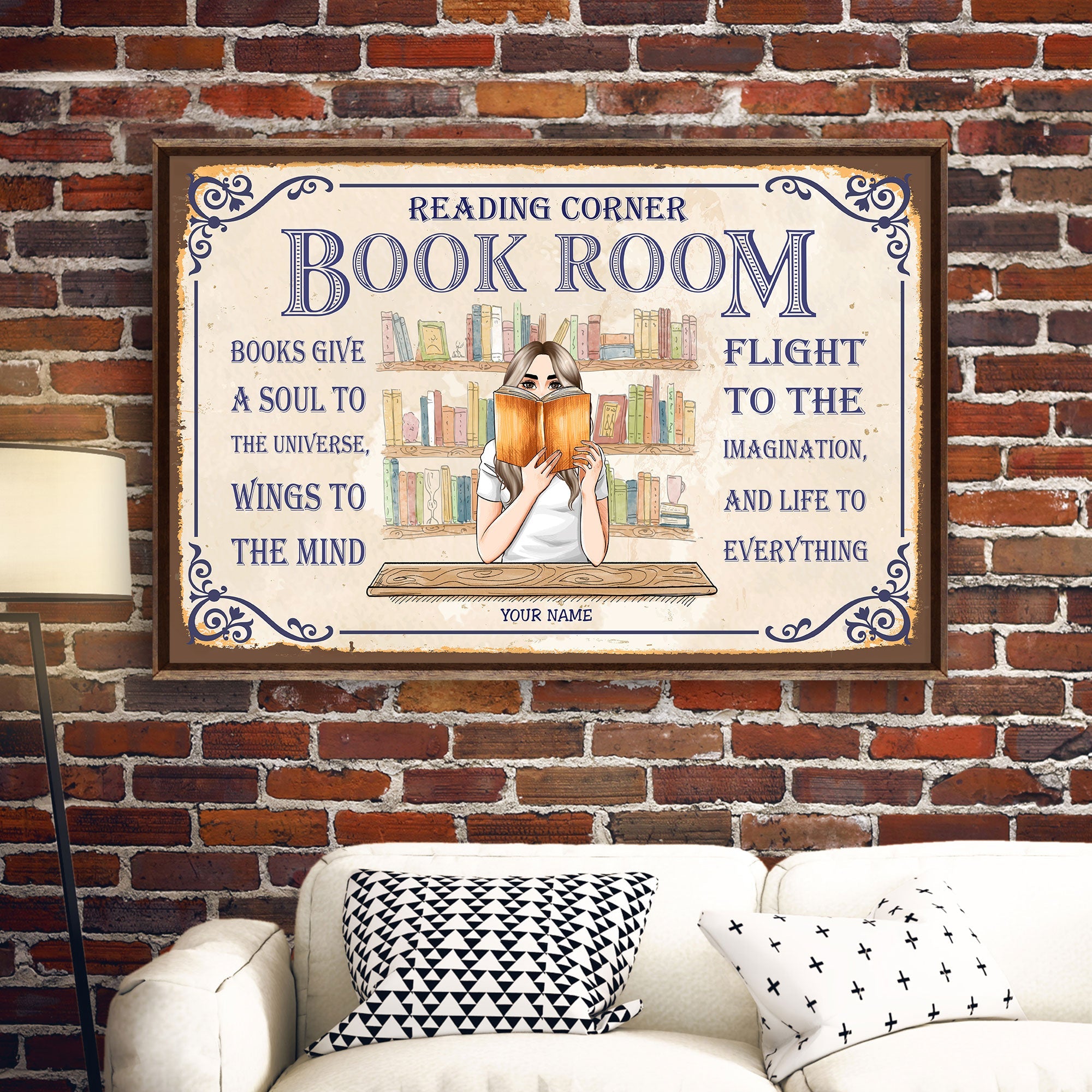 Books Give A Soul To The - Personalized Canvas/Poster - Gift For Book Lovers