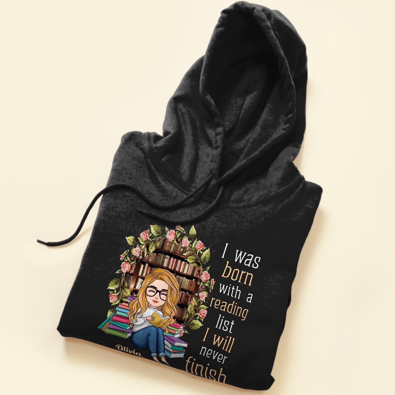 Born With A Reading List I Will Never Finish - Personalized Shirt