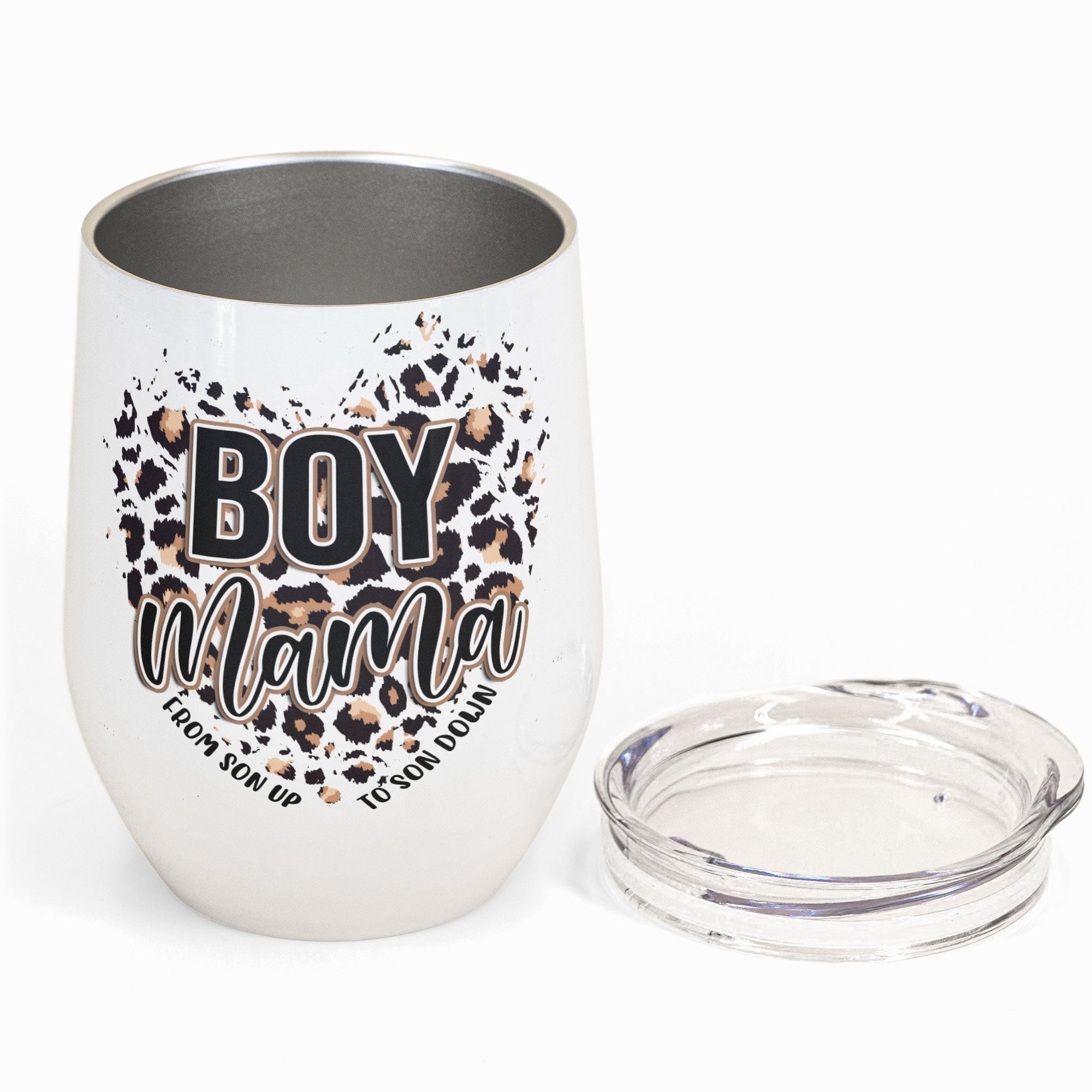 Boy Mama - Personalized Wine Tumbler - Birthday Gift, Mother's Day Gift For Mom, Mother, Wife