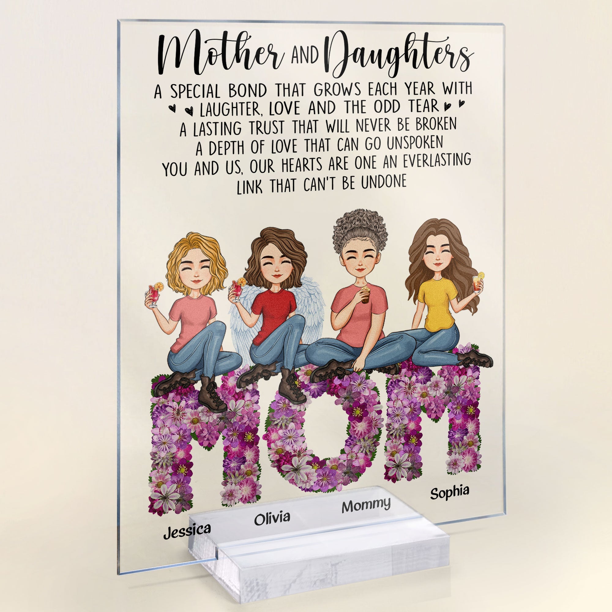 Mother & Daughter A Special Bond - Personalized Acrylic Plaque