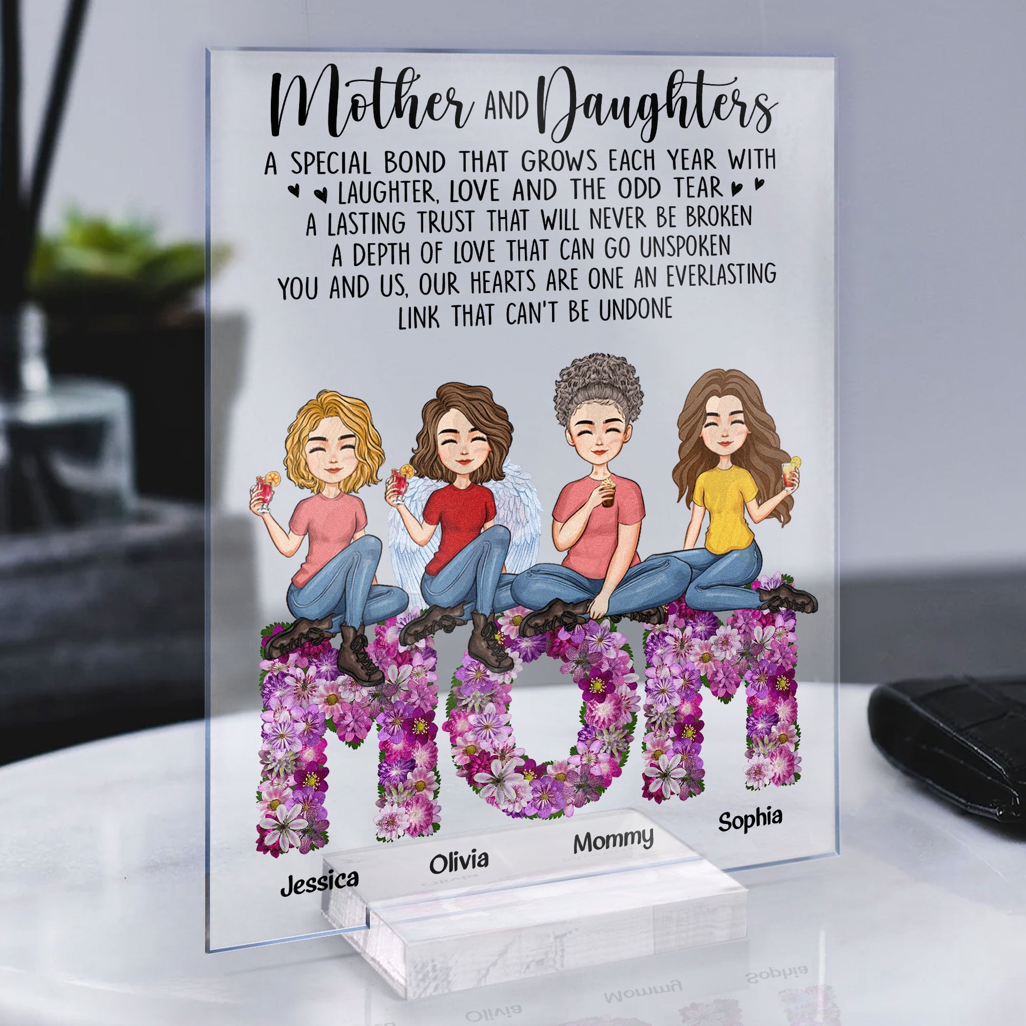 Mother & Daughter A Special Bond - Personalized Acrylic Plaque