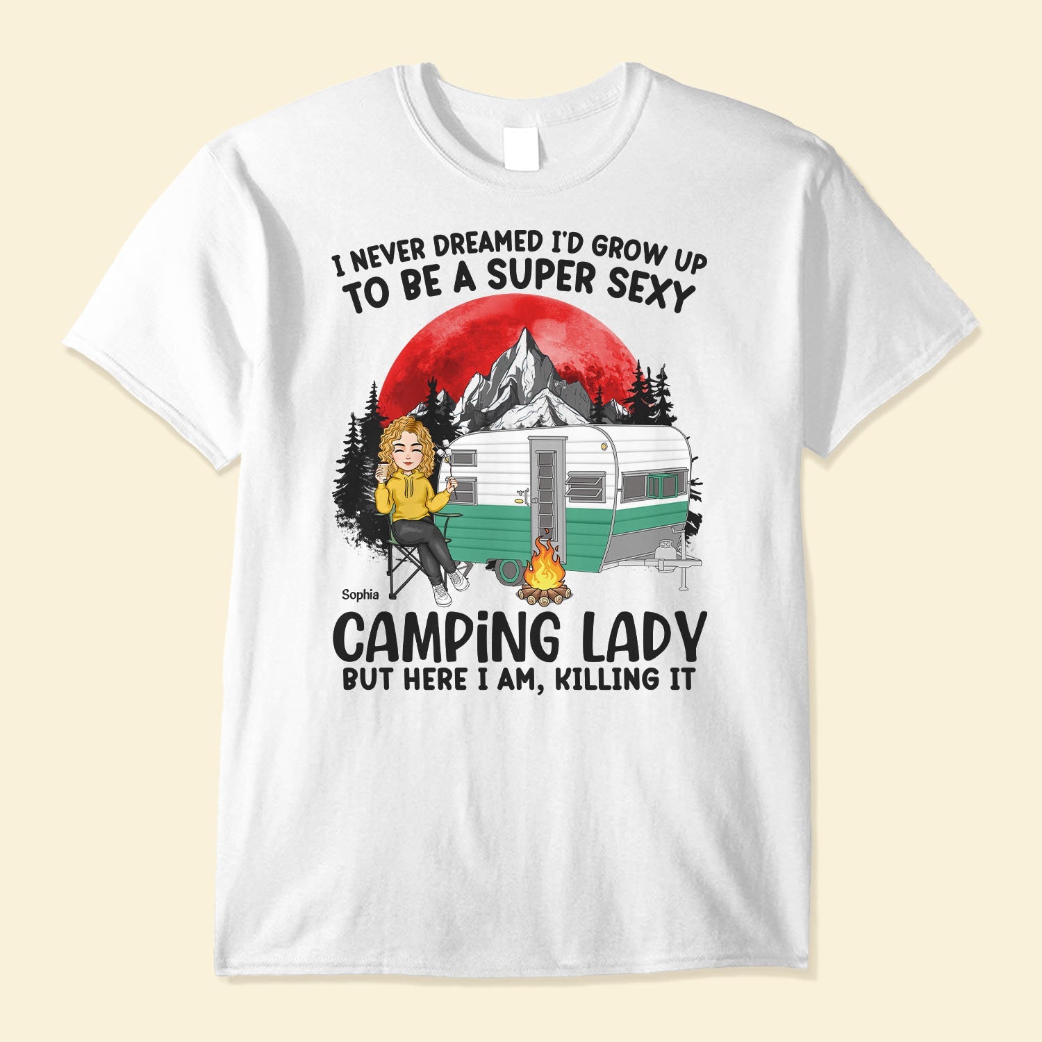 Camping Lady - Personalized Shirt