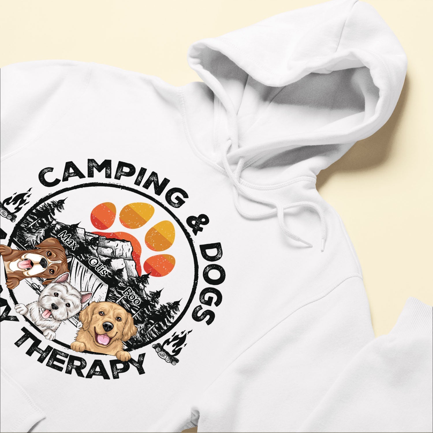 Camping & Dogs Are My Therapy - Personalized Shirt