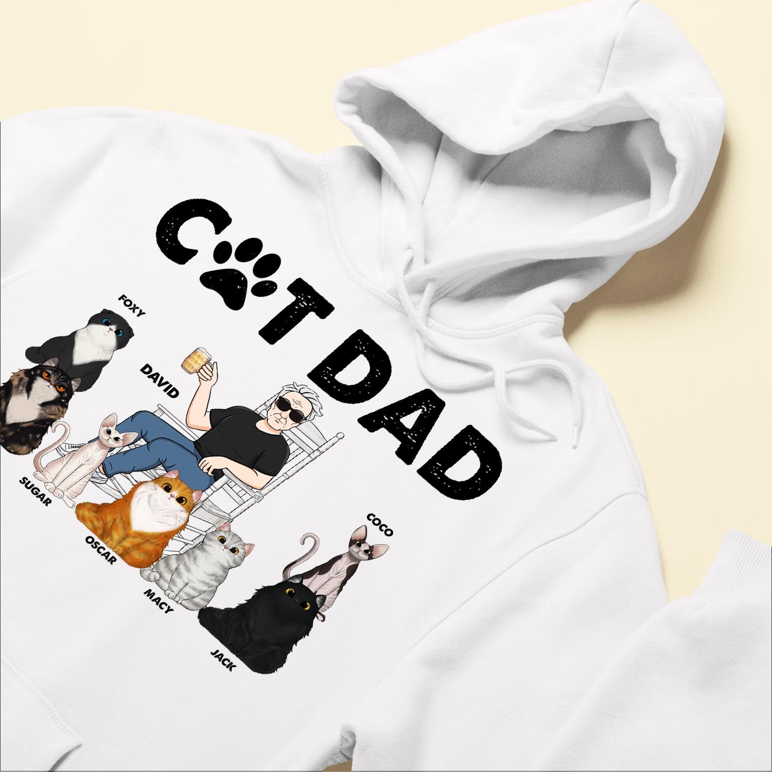 Cat Dad - Personalized Shirt - Birthday, Funny, Father's Day Gift For Husband, Dad, Grandpa, Cat Lover, Cat Owner