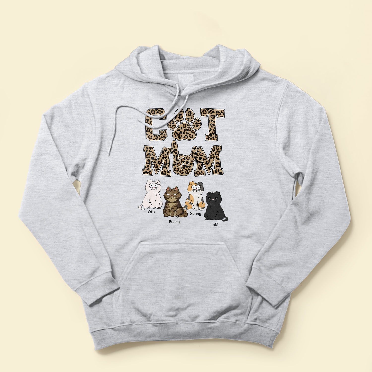 Cat Mom Leopard Version - Personalized Shirt