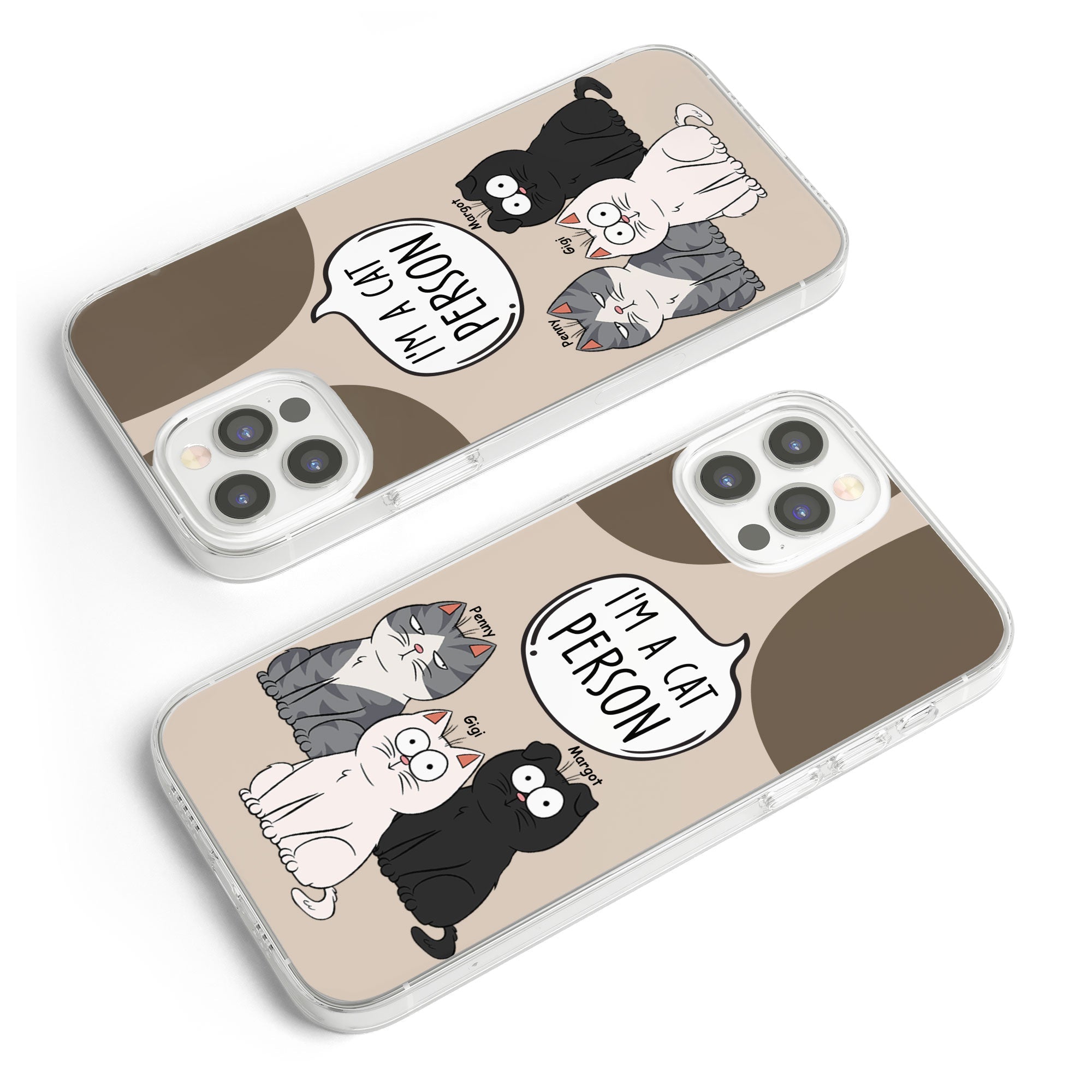 Cat Person - Personalized Clear Phone Case