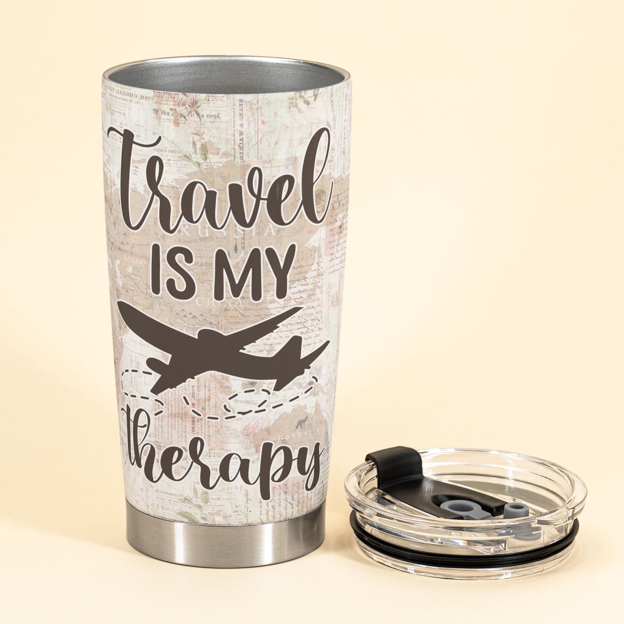 Catch Flights - Personalized Tumbler Cup - Birthday Gift For Travel Girls, Travelers