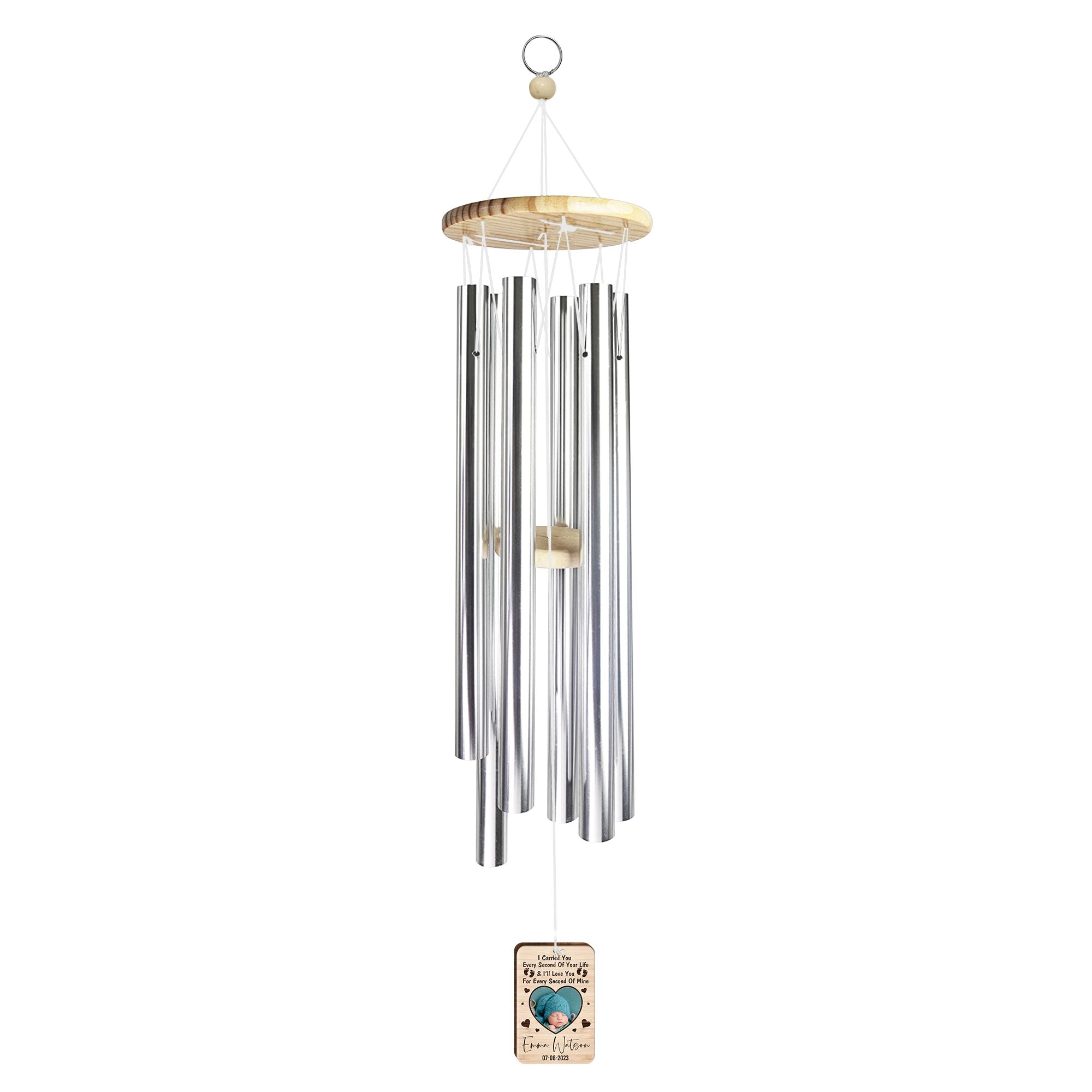 Child Memorial Loss Of Baby - Personalized Photo Wind Chimes