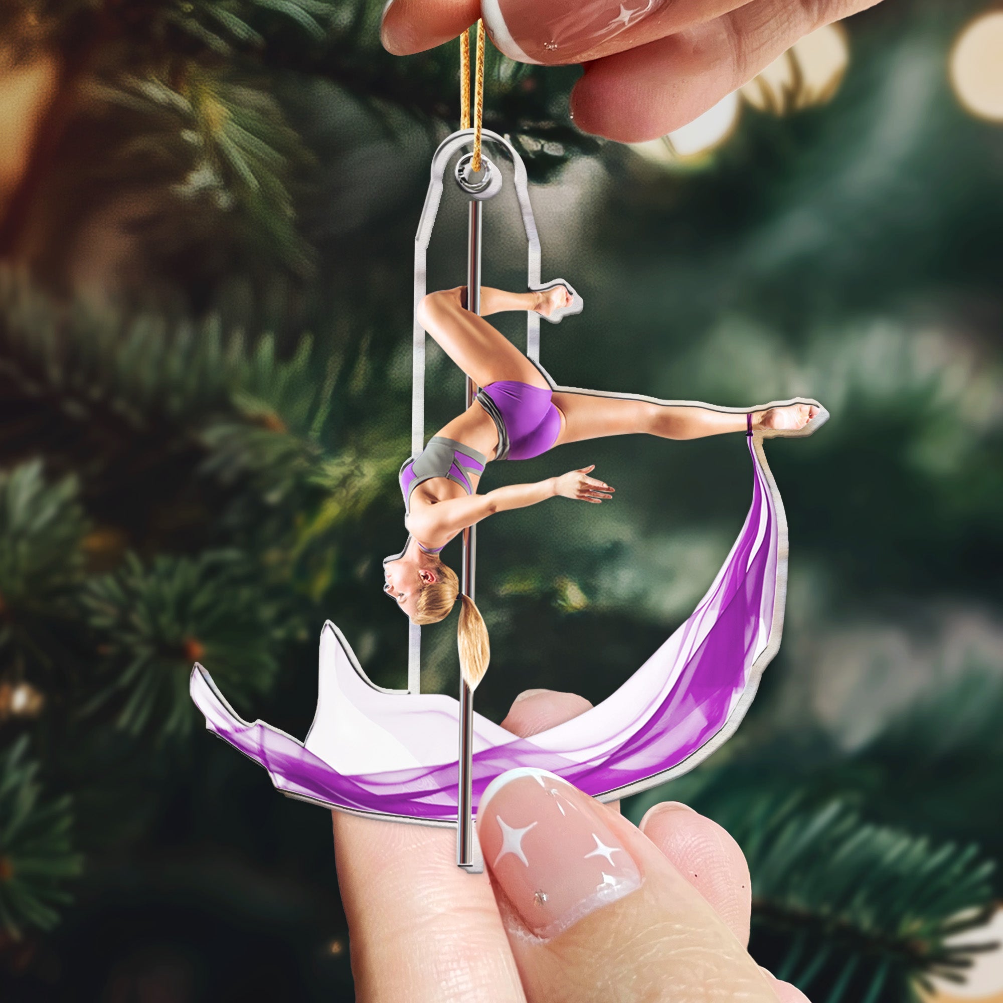 Christmas Gifts For Pole Dancers  - Personalized Acrylic Photo Ornament