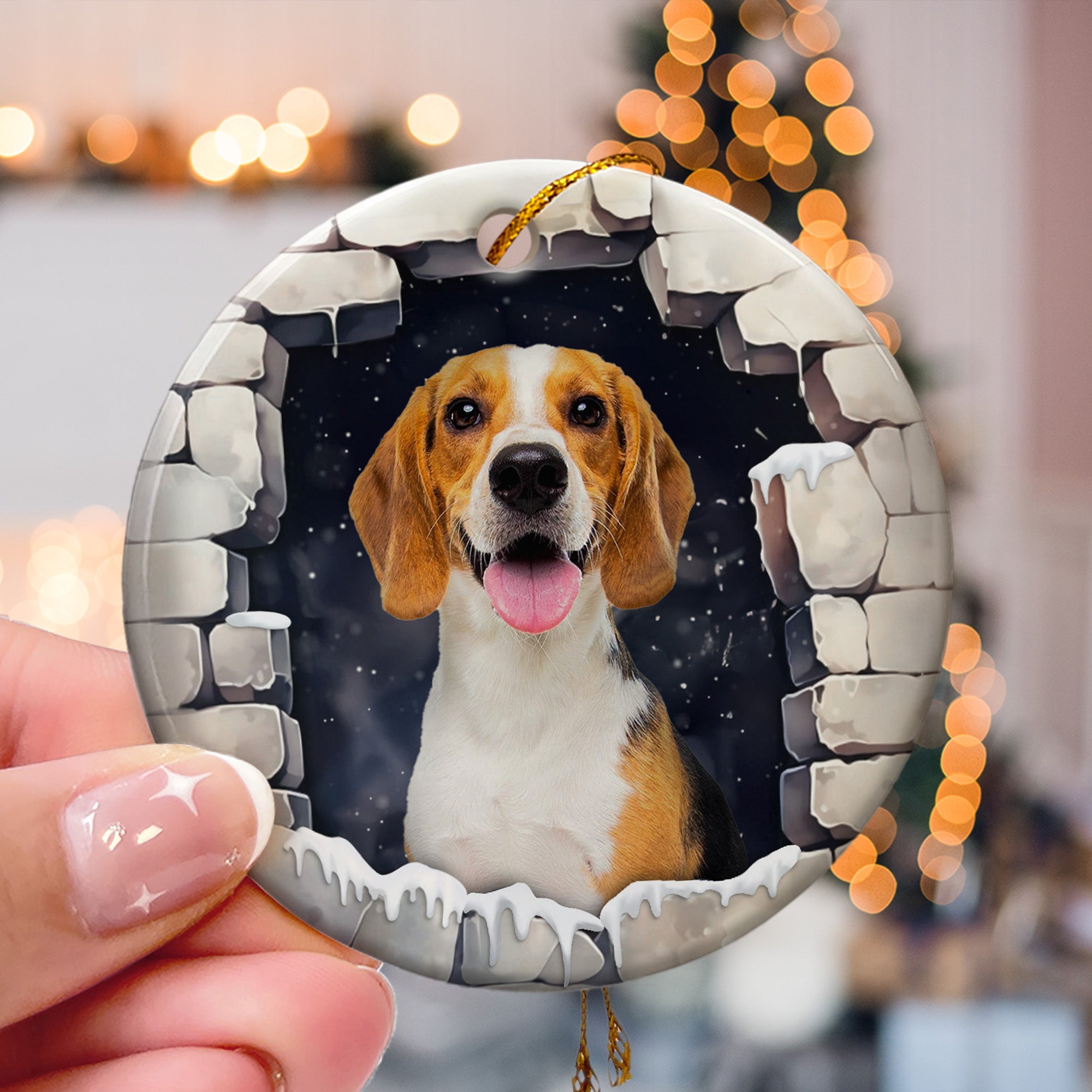 Christmas Pet - Personalized Ceramic Photo Ornament