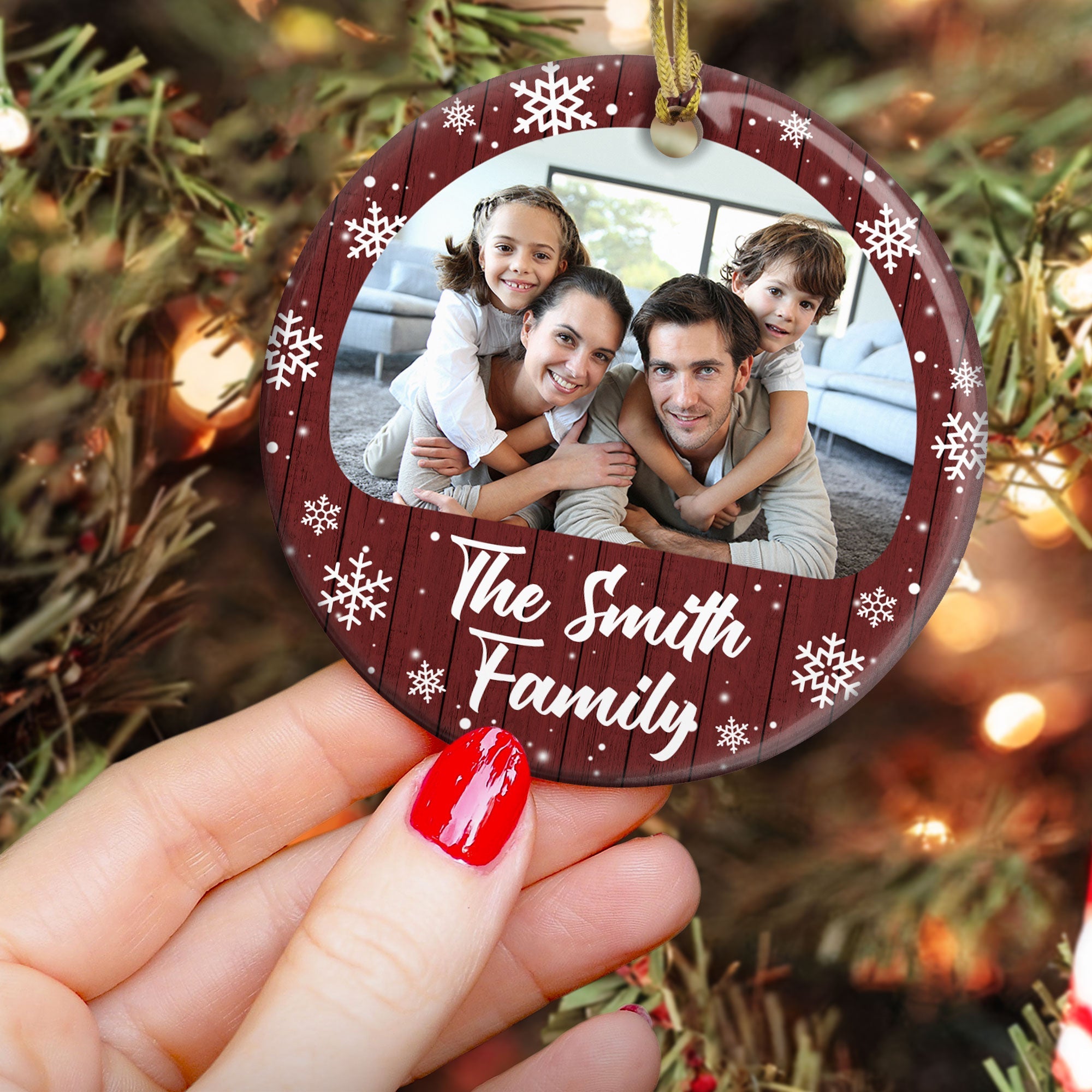 Christmas Photo - Personalized Ceramic Photo Ornament