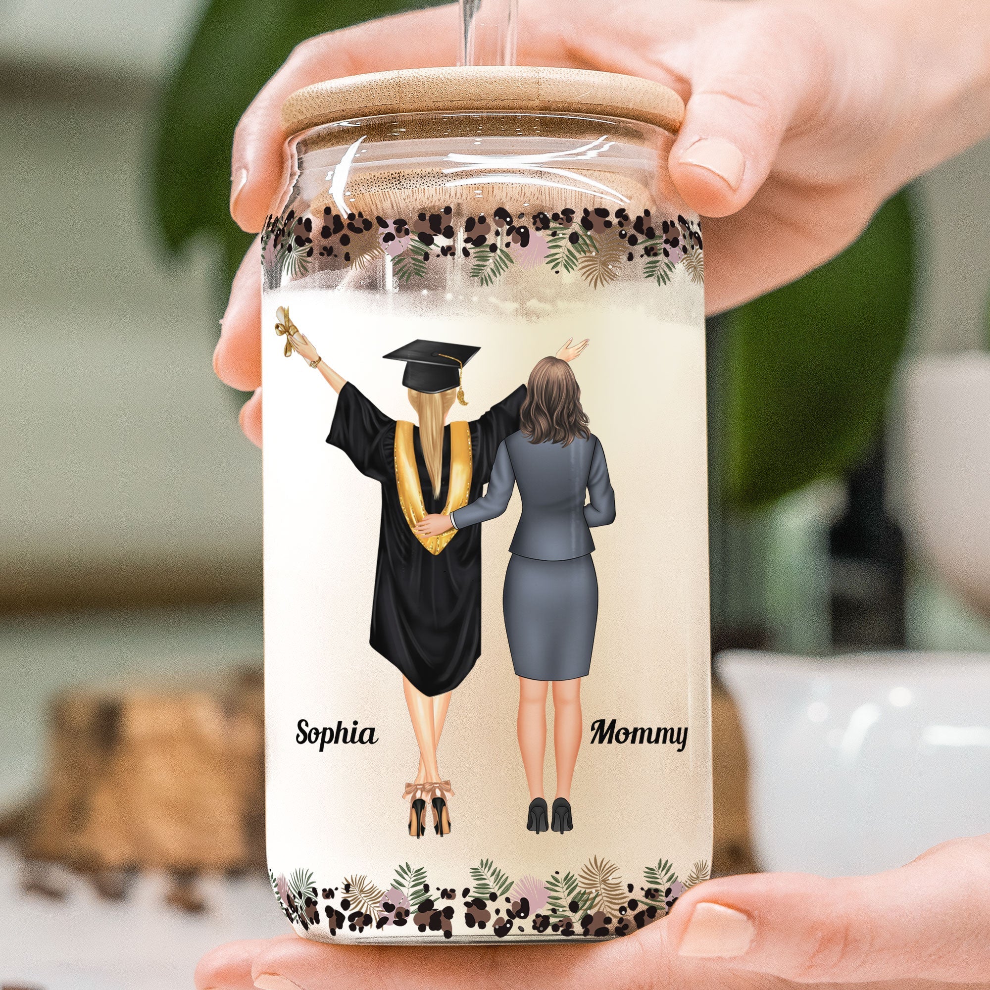 Congrats On Your Graduation - Personalized Glass Cup