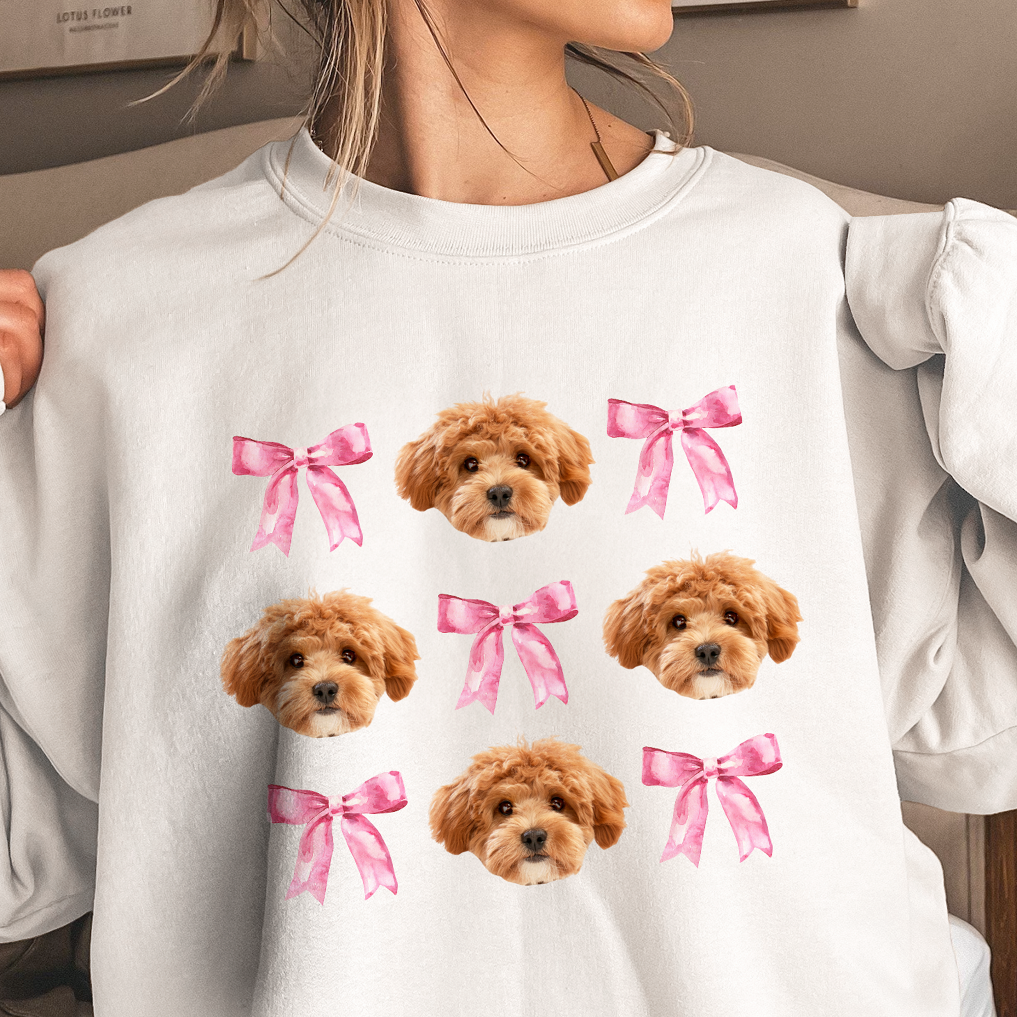 Coquette Pink Bow Trendy Dog Mom - Personalized Shirt