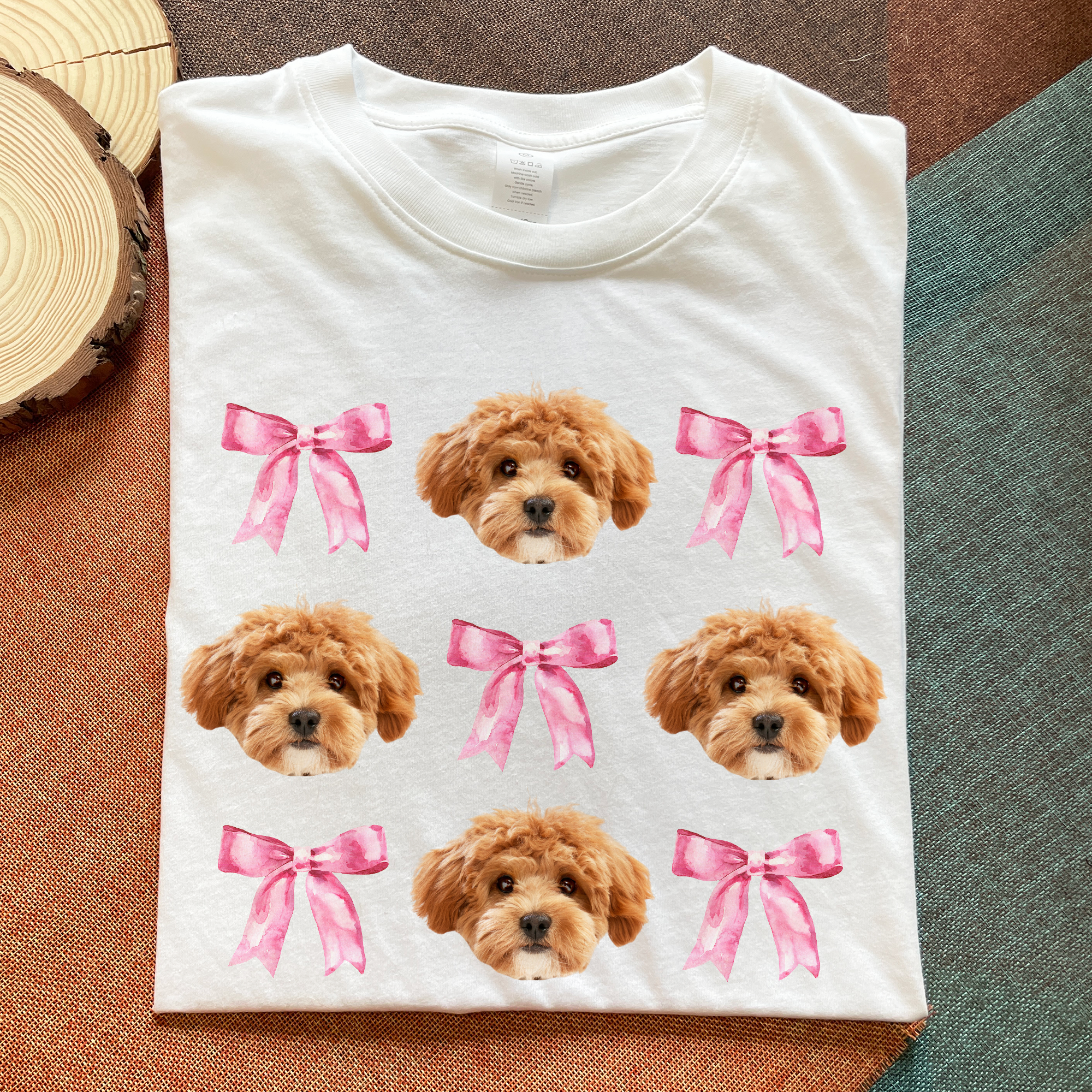 Coquette Pink Bow Trendy Dog Mom - Personalized Shirt