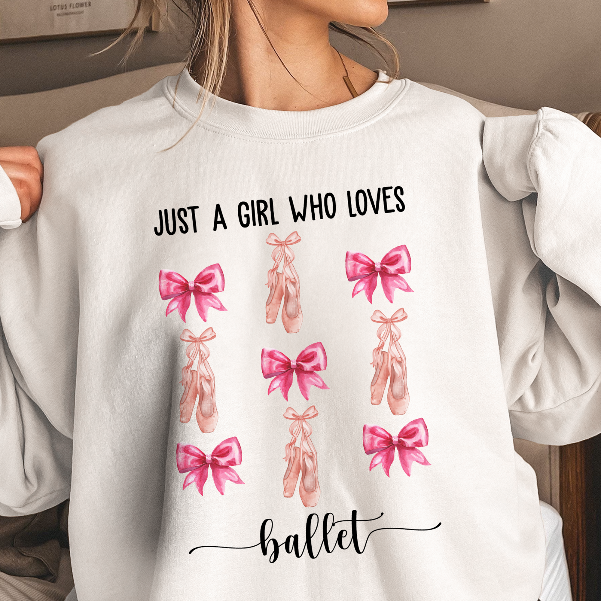 Coquette Pink Bow Trendy Just A Girl Who Loves Ballet, Baseball - Personalized Shirt