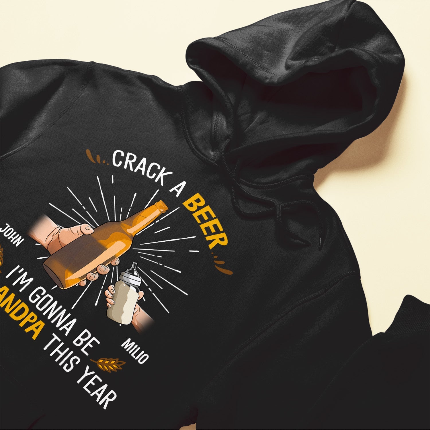 Crack A Beer I'm Gonna Be A Grandpa This Year - Personalized Shirt