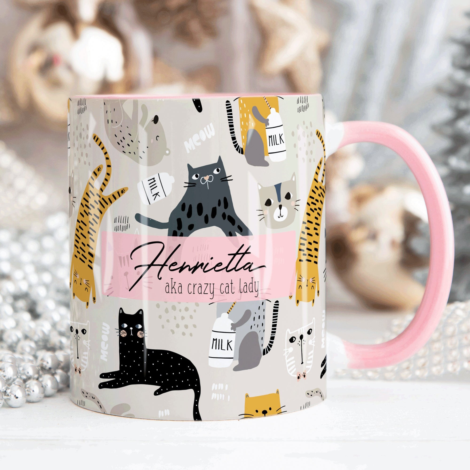 Crazy Cat Lady - Funny Cats - Personalized Accent Mug