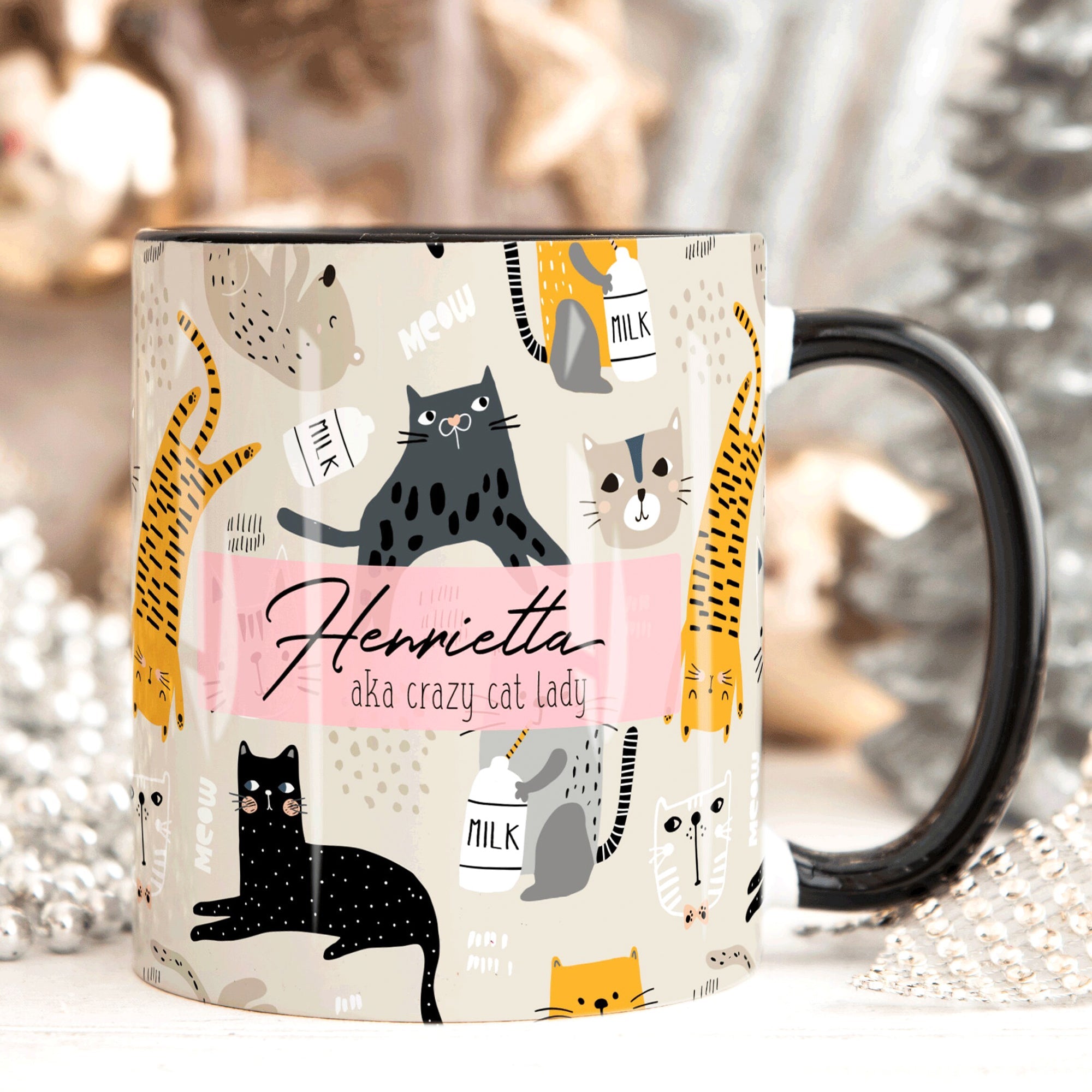 Crazy Cat Lady - Funny Cats - Personalized Accent Mug