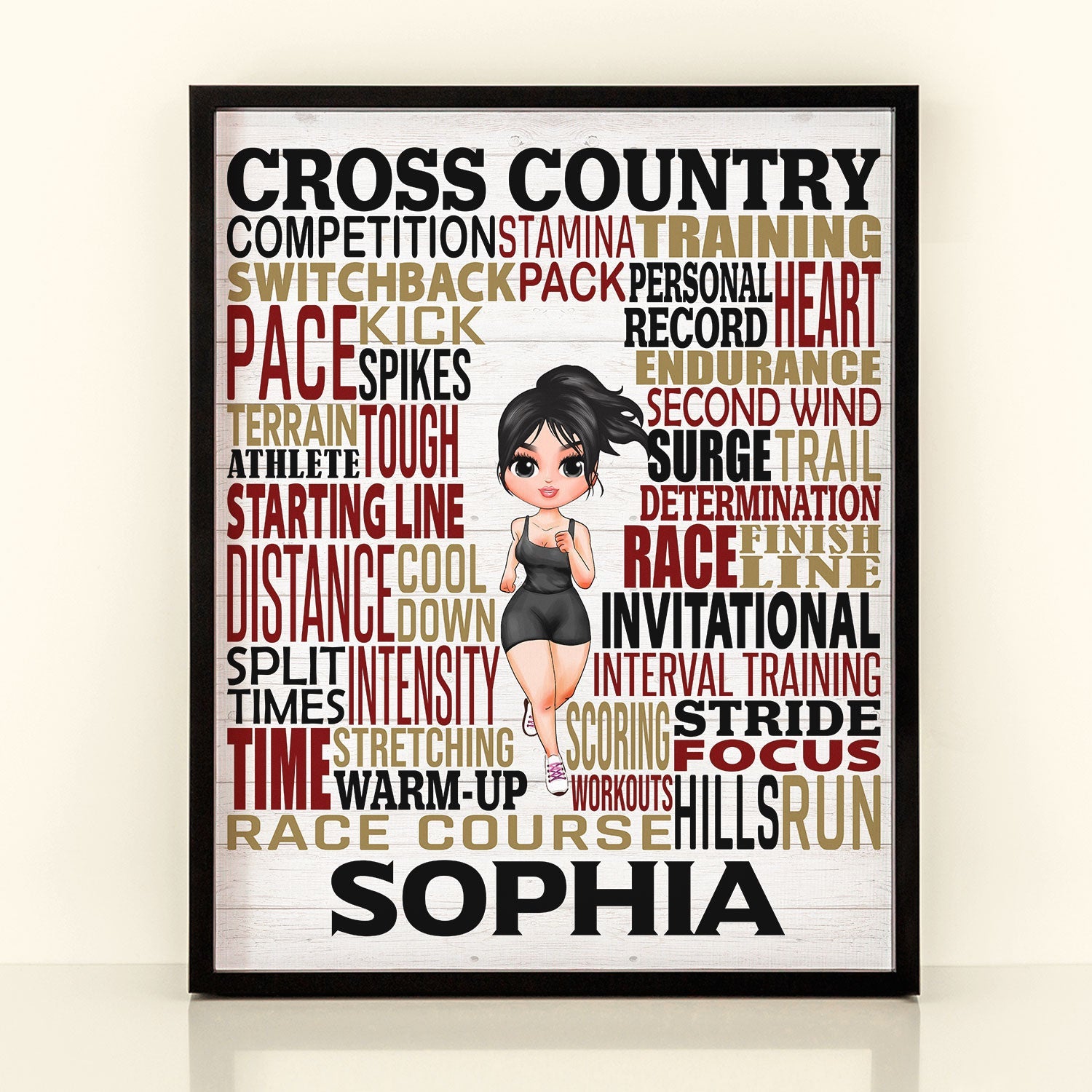 Cross Country - Personalized Poster - Birthday Gift For Runner, Cross Country Team