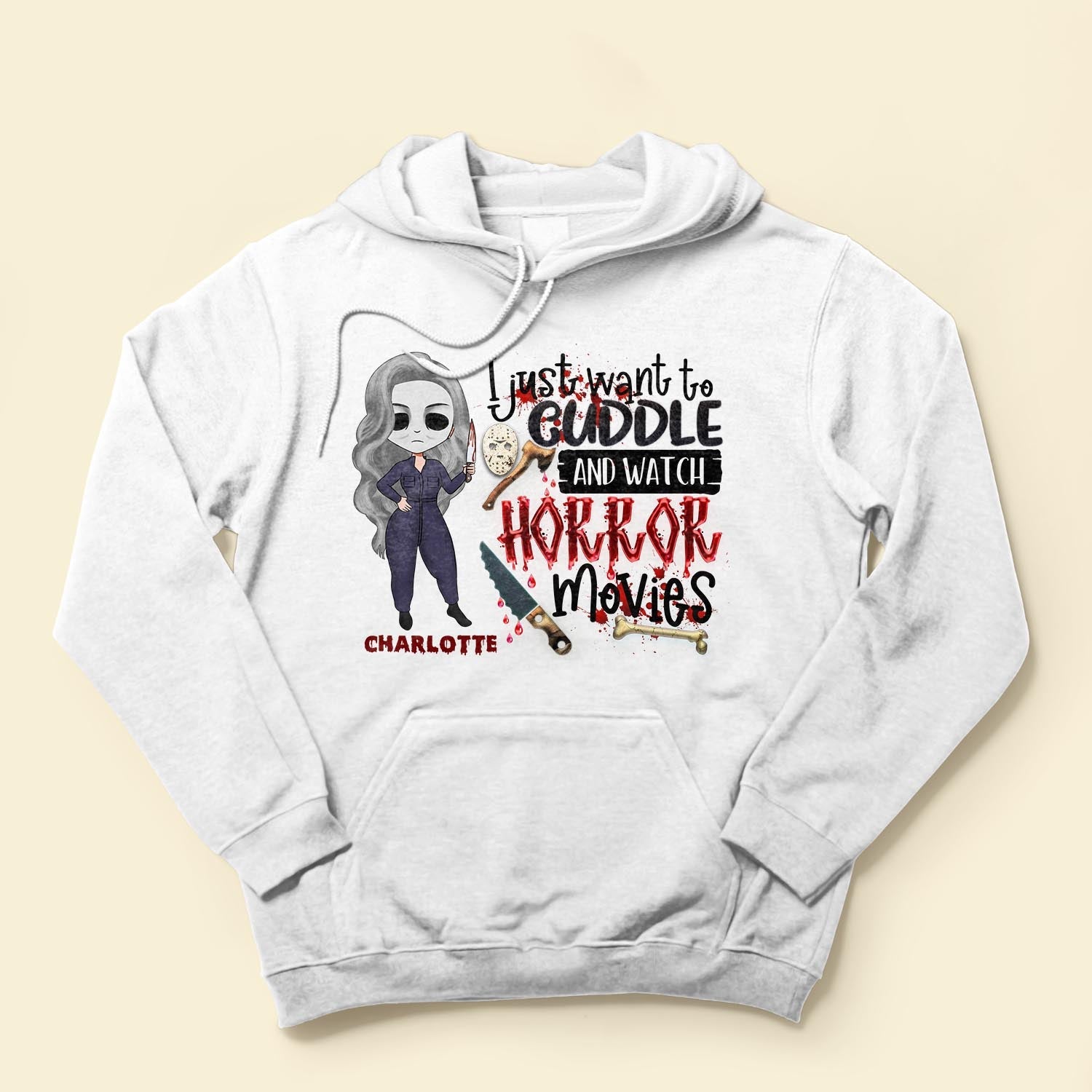 Cuddle And Watch Horror Movies - Personalized Shirt