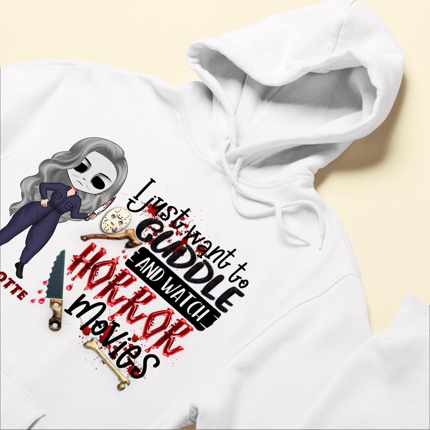 Cuddle And Watch Horror Movies - Personalized Shirt