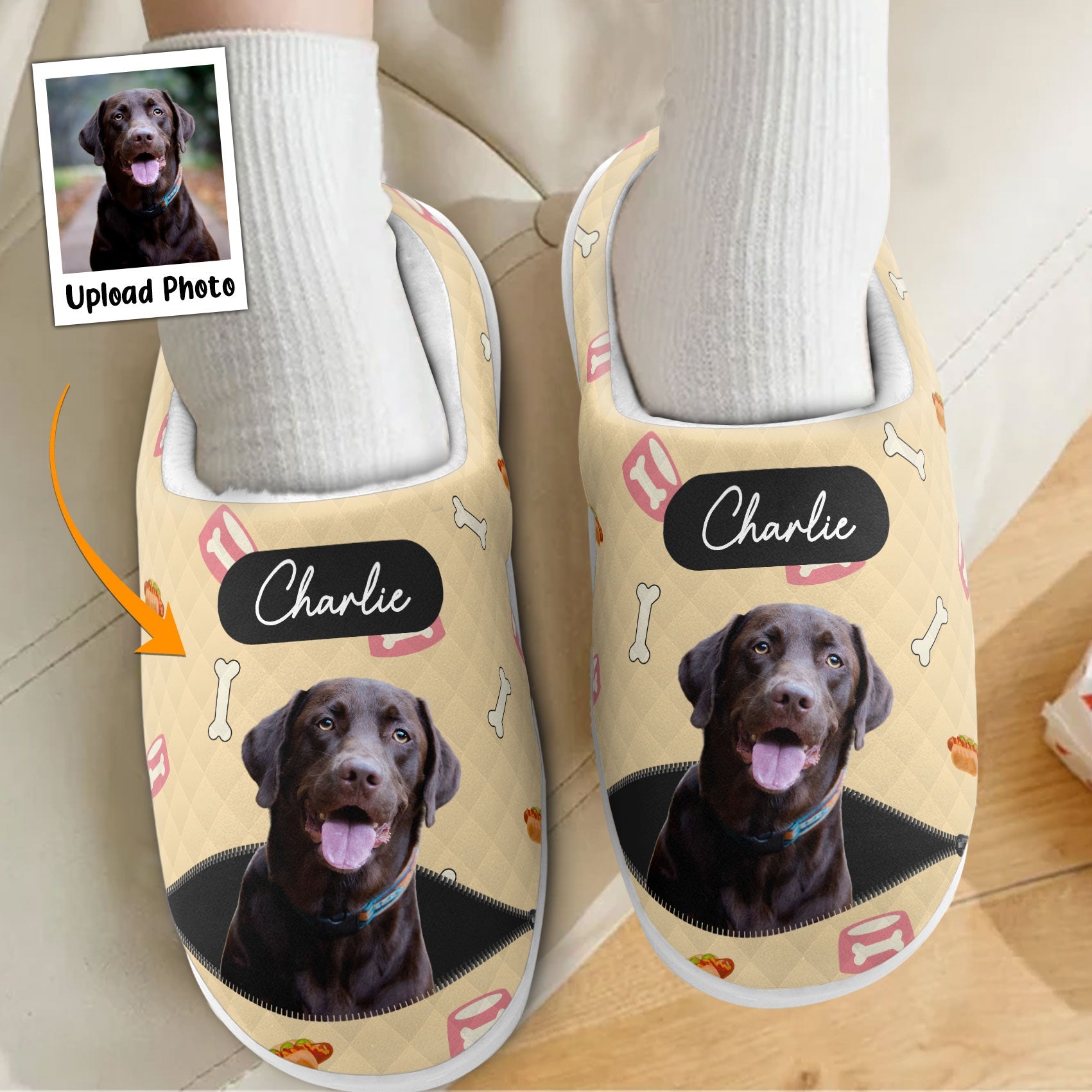 Custom Cute Pet Photo - Personalized Photo Slippers