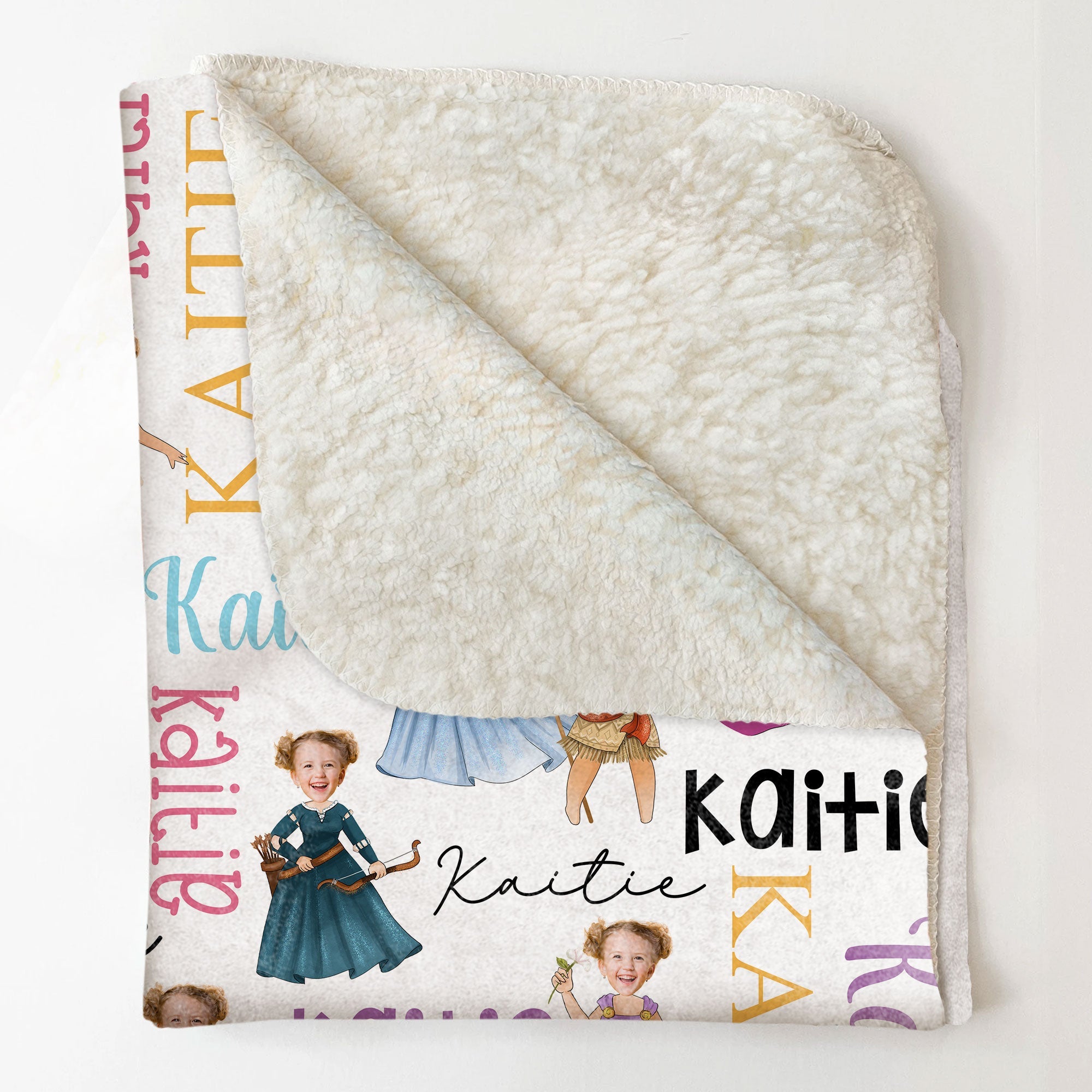 Custom Face Princess Baby - Personalized Baby Photo Blanket